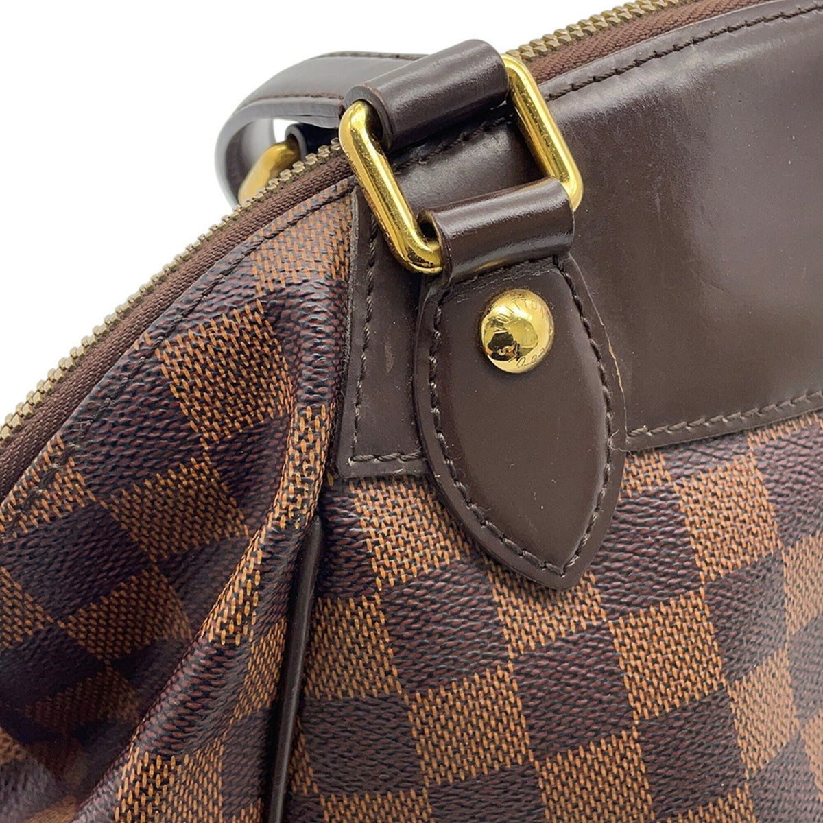 Louis Vuitton Damier Damier Canvas Ebene Red Color Damier Canvas Handbag Shoulder Bag (Pre-Owned)