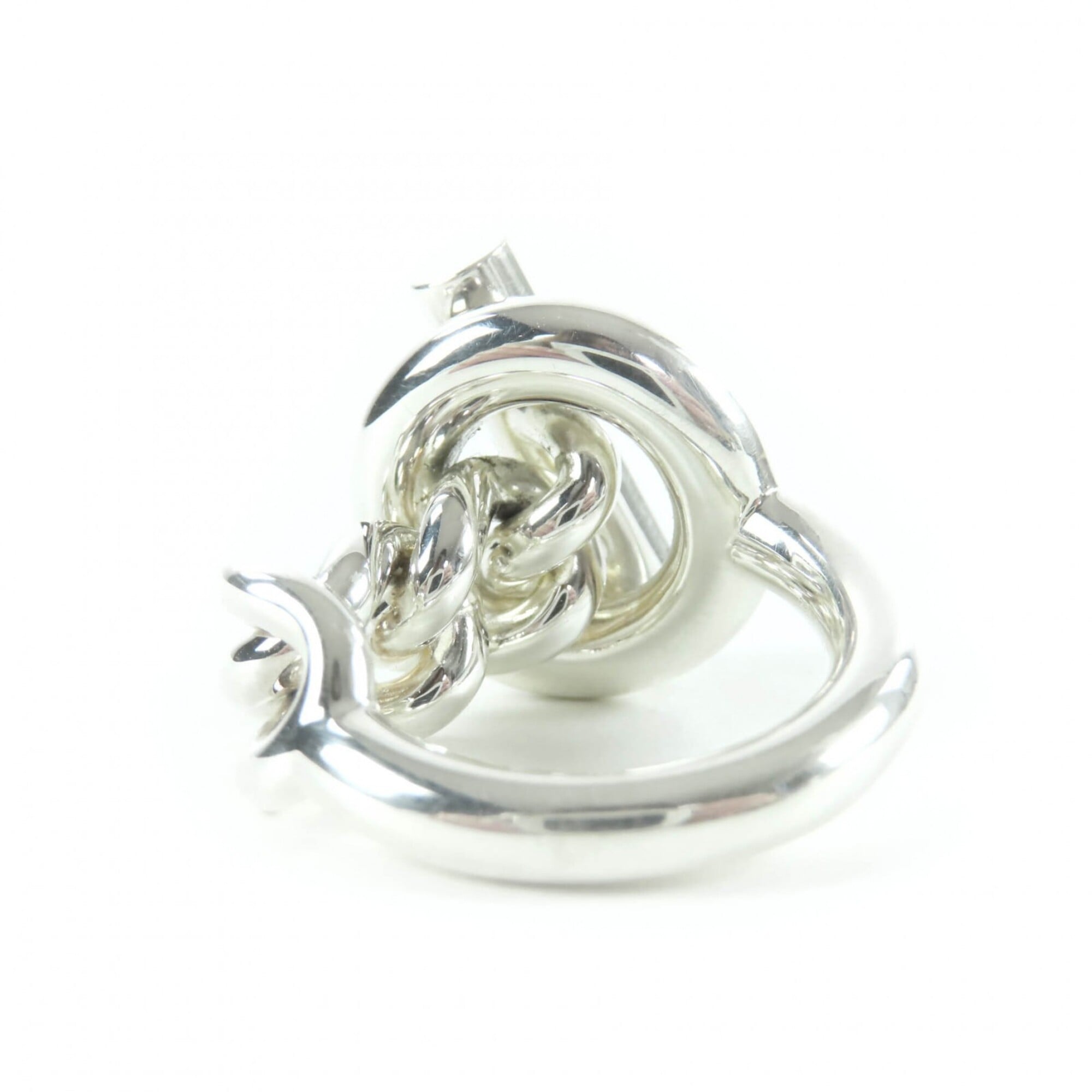 Hermes Silver Silver 925 Band Ring (Pre-Owned)