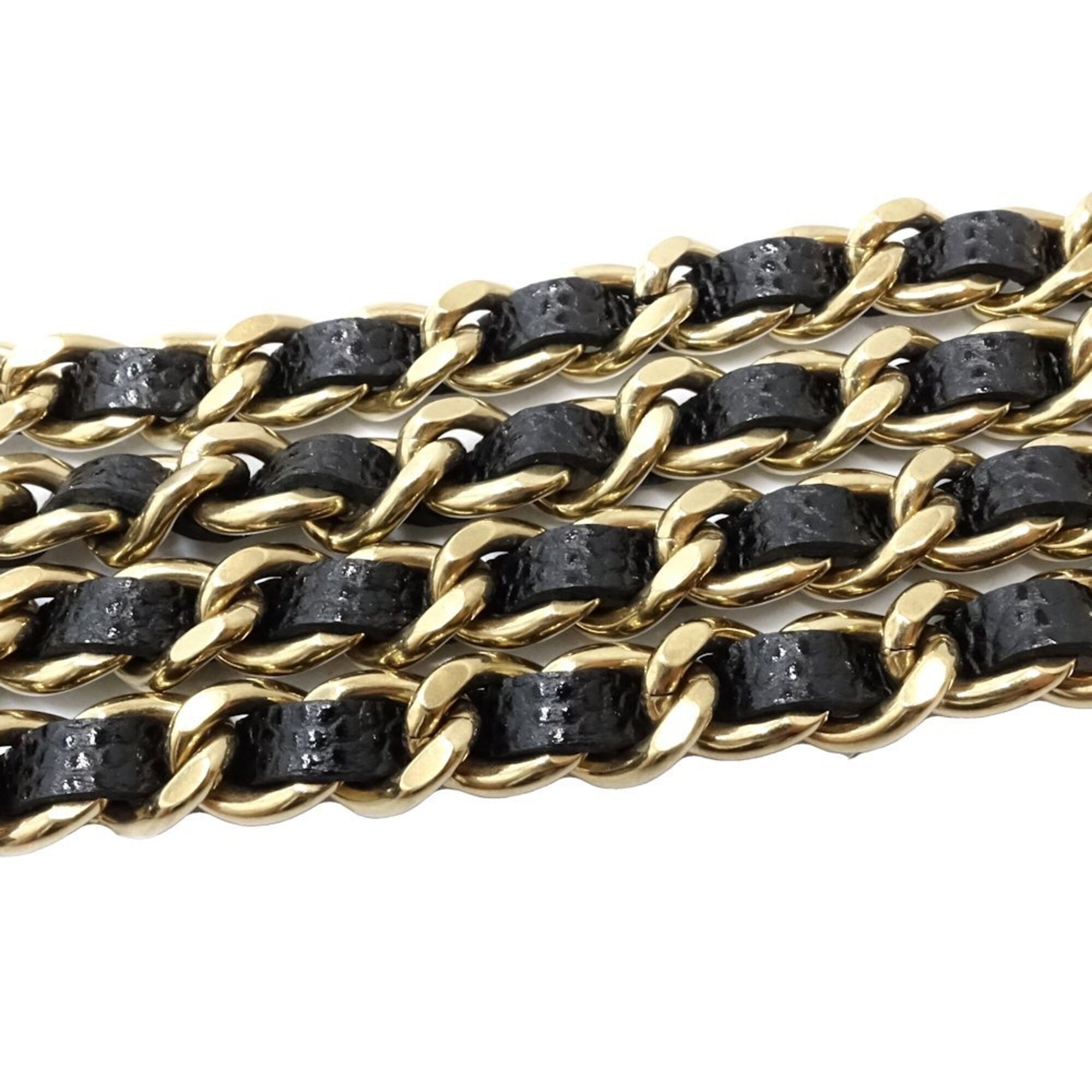 Chanel Black Grained Calfskin Chain/Shoulder Wallet (Pre-Owned)