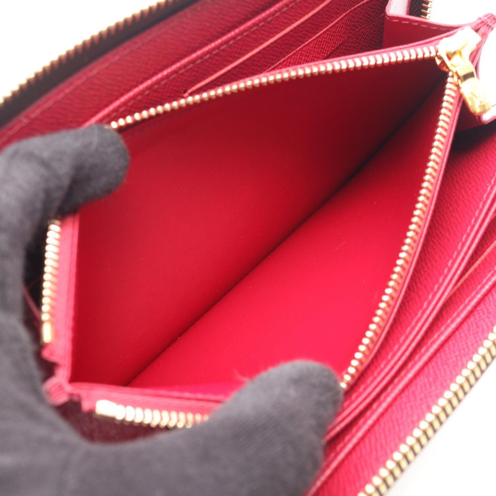 Louis Vuitton Brown Fuchsia Pink Coated Canvas Pvc Long Wallet (Bi-Fold) (Pre-Owned)