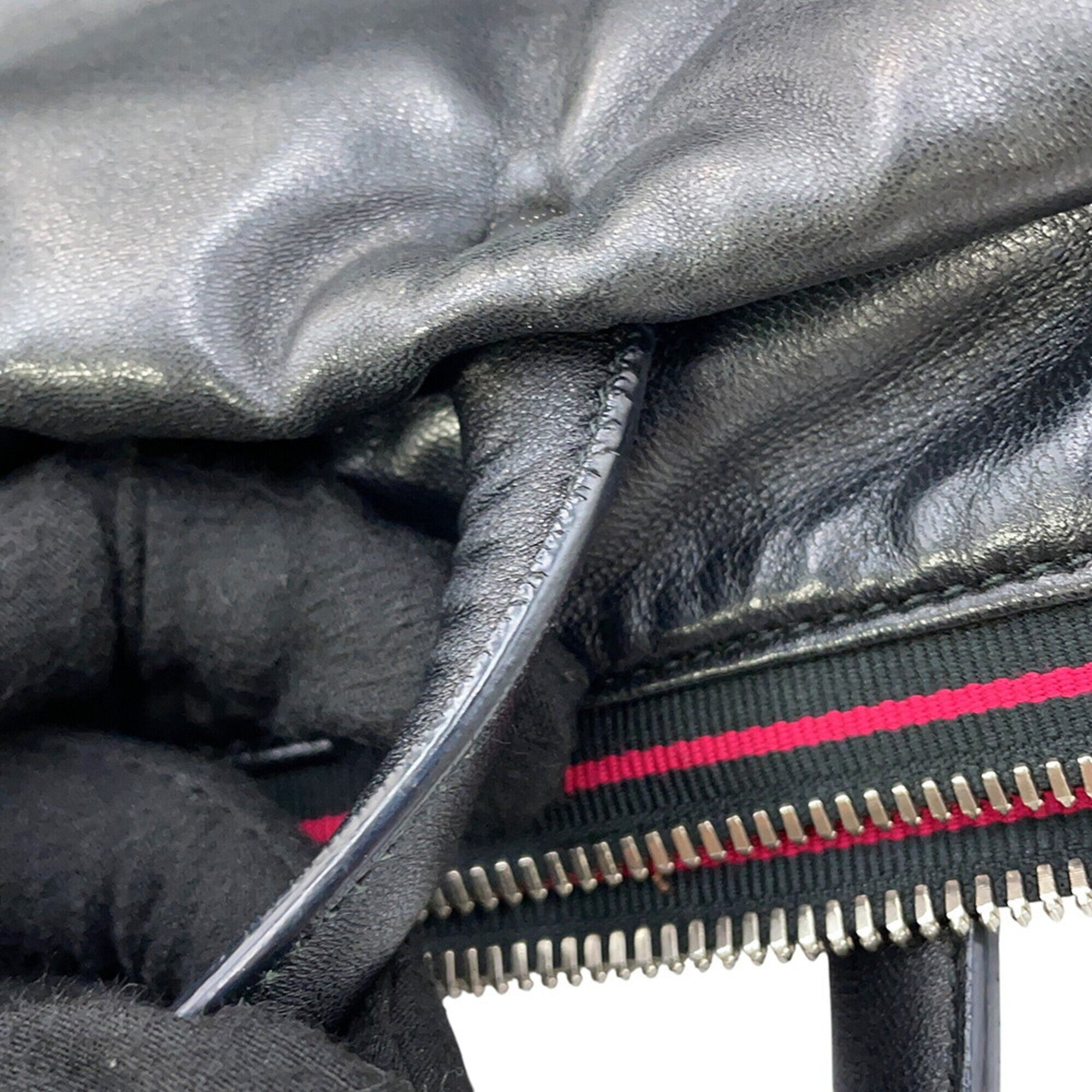 Prada Black Leather Handbag Tote Bag (Pre-Owned)