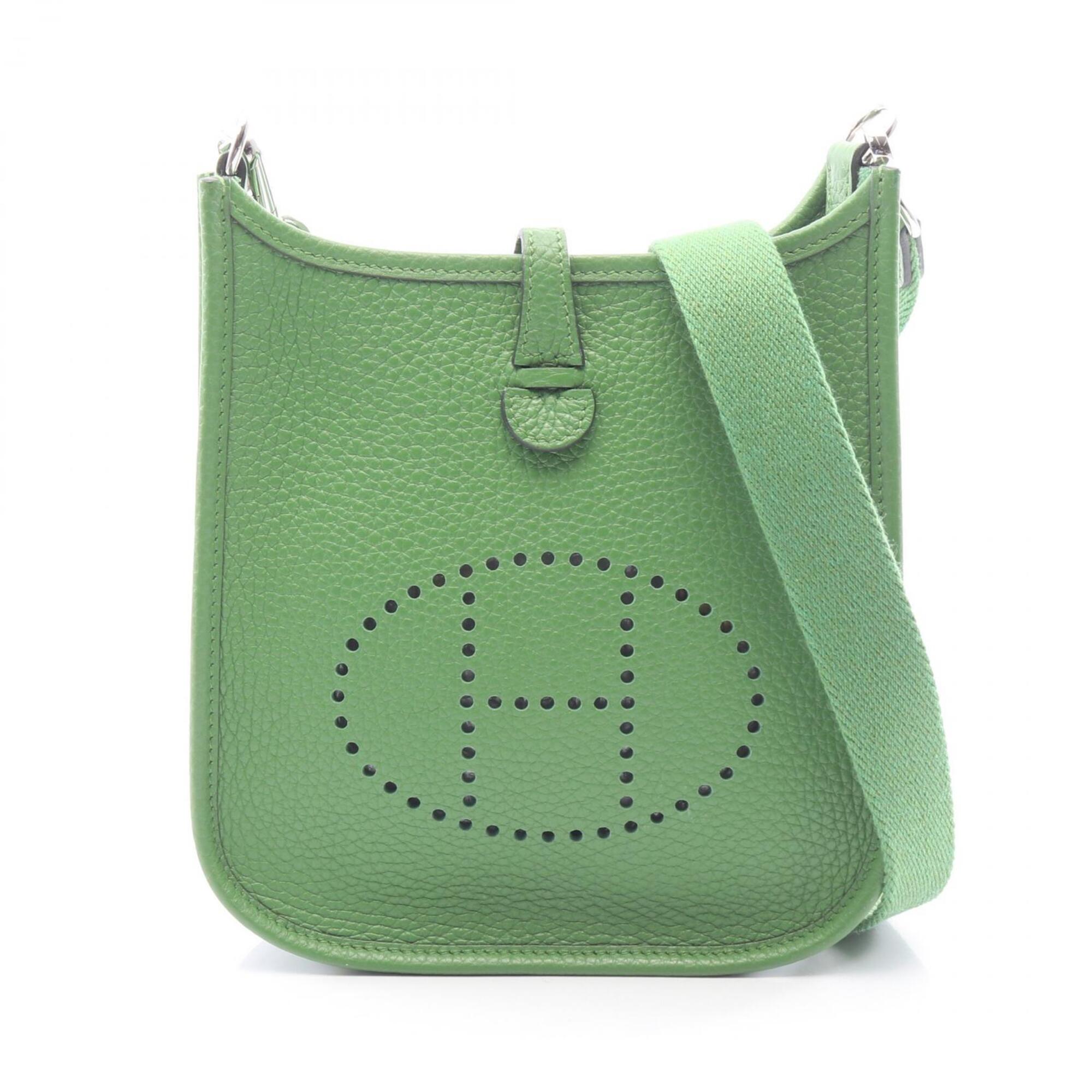 Hermes Green Vert Taurillon Clemence Leather Shoulder Bag (Pre-Owned)