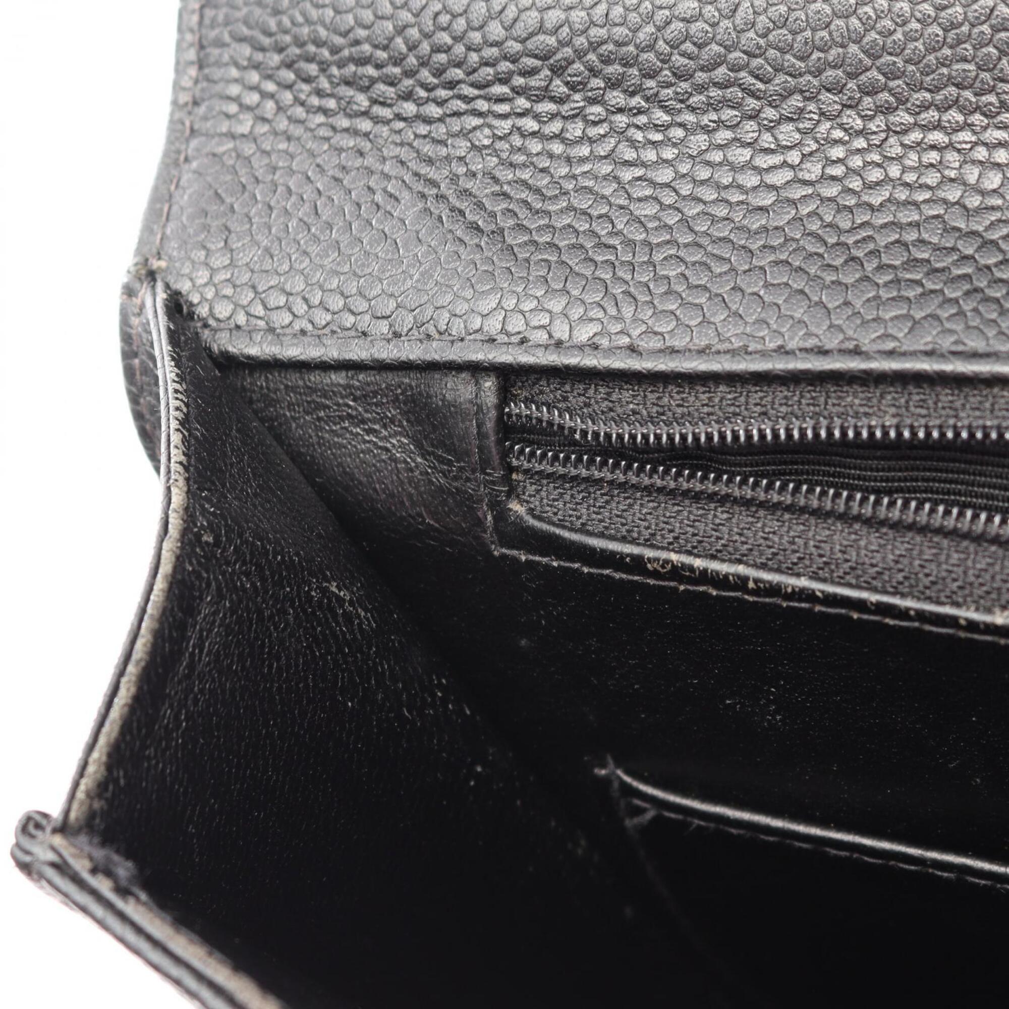 Chanel Black Grained Calfskin Briefcase Handbag (Pre-Owned)