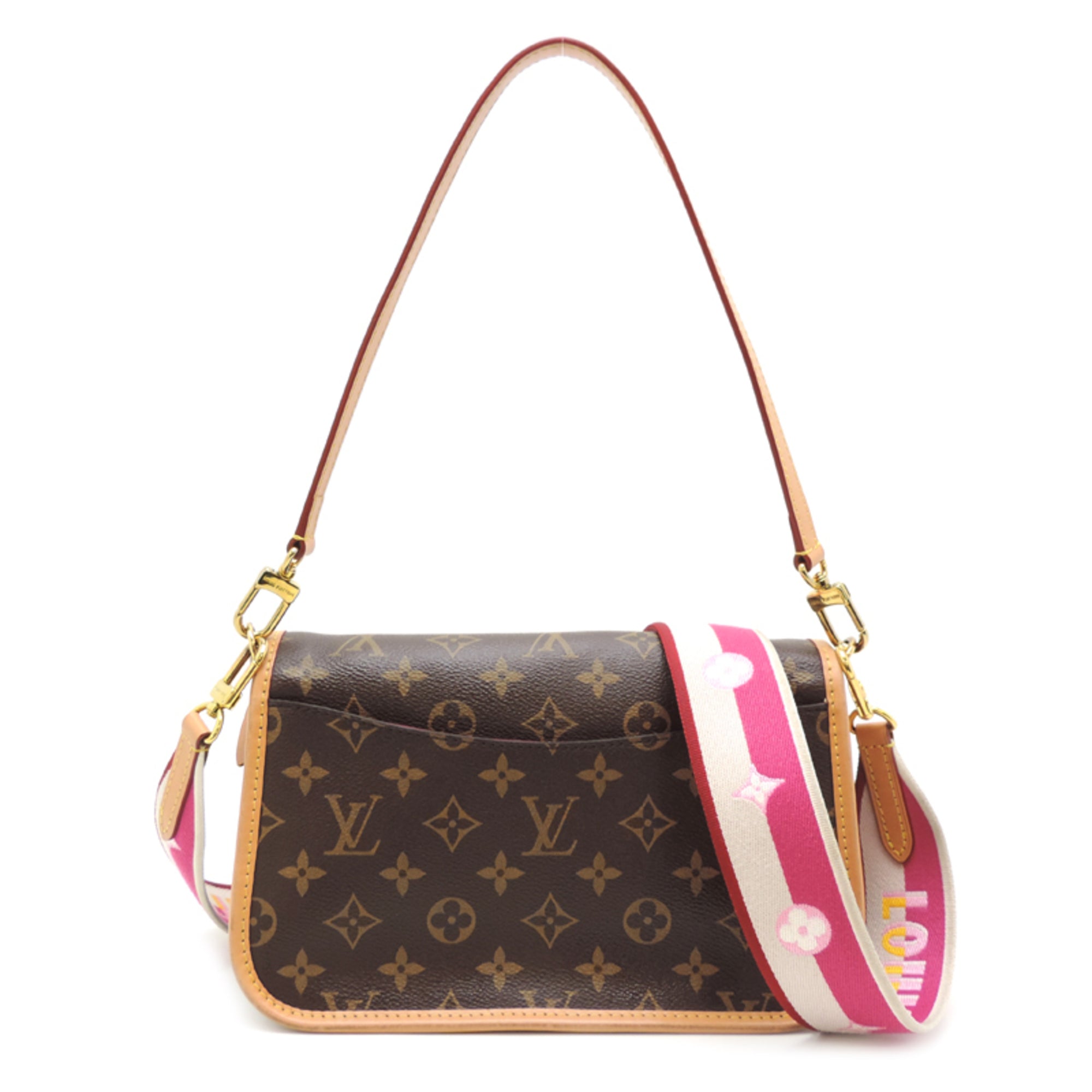 Louis Vuitton Brown Fuchsia Pink Monogram Shoulder Bag (Pre-Owned)