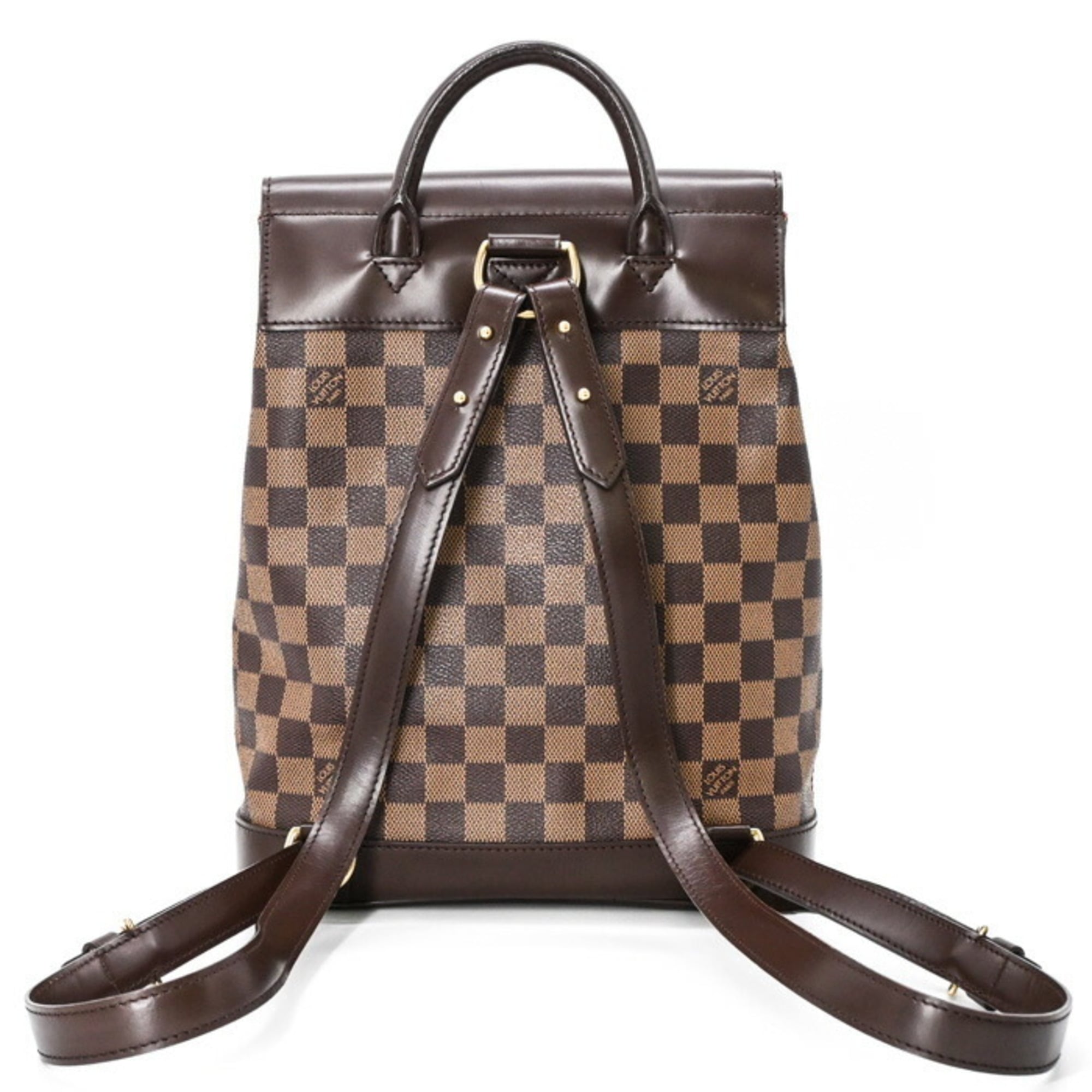 Louis Vuitton Brown Damier Canvas Damier Graphite Leather Backpack (Pre-Owned)