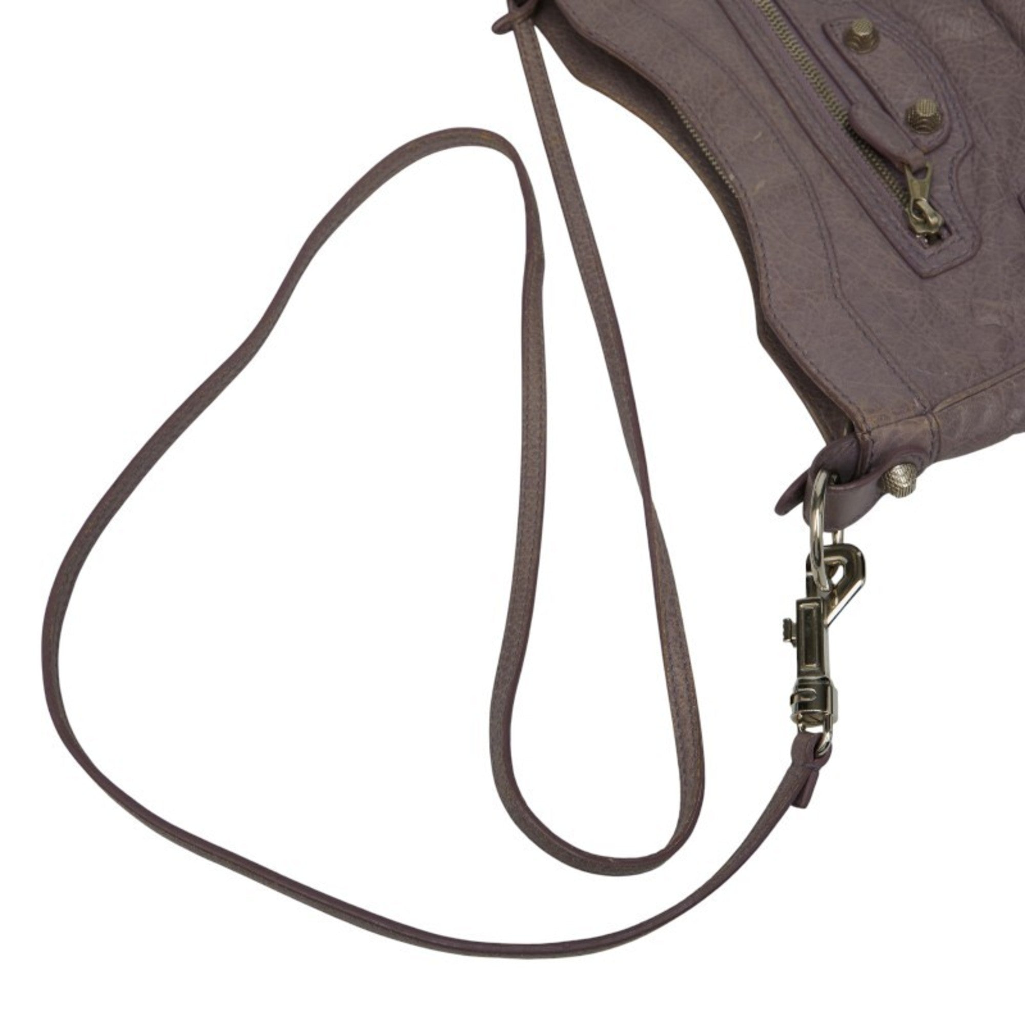 Balenciaga Purple Leather Shoulder Bag (Pre-Owned)