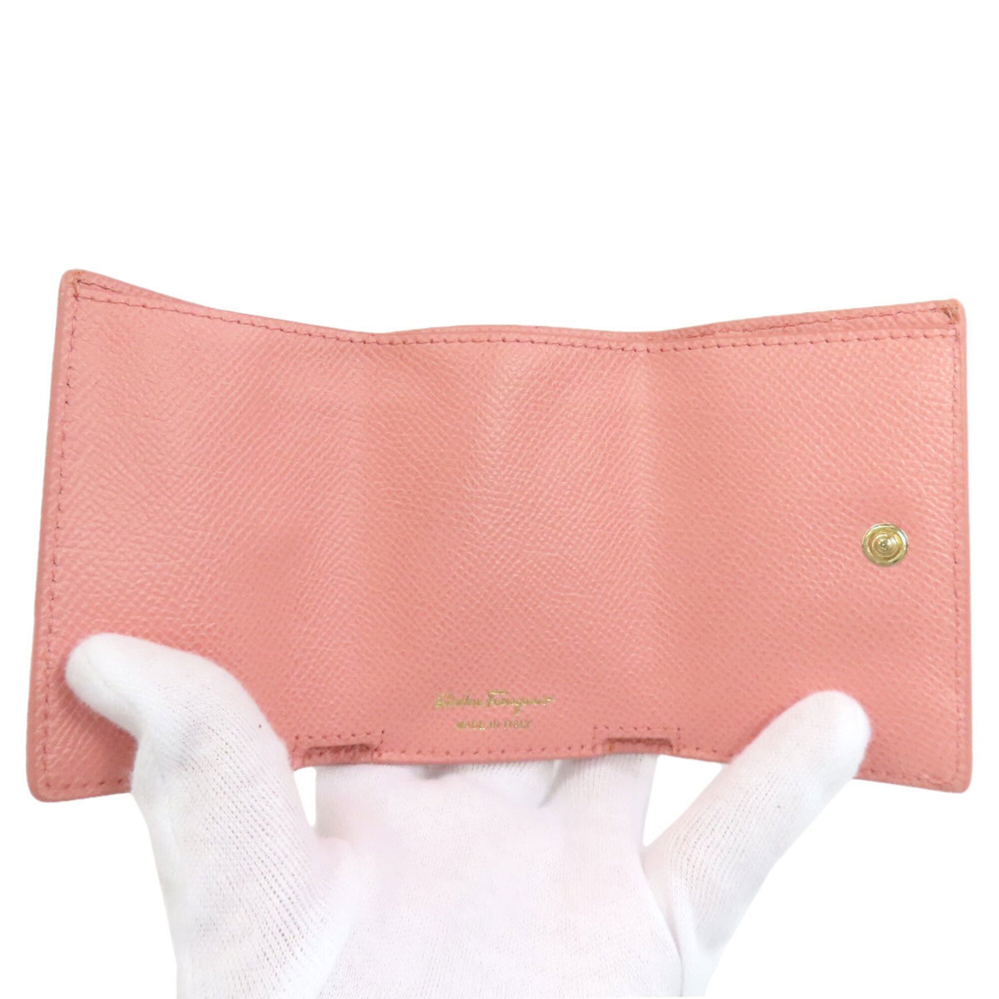 Salvatore Ferragamo Pink Leather Wallet (Bi-Fold) (Pre-Owned)