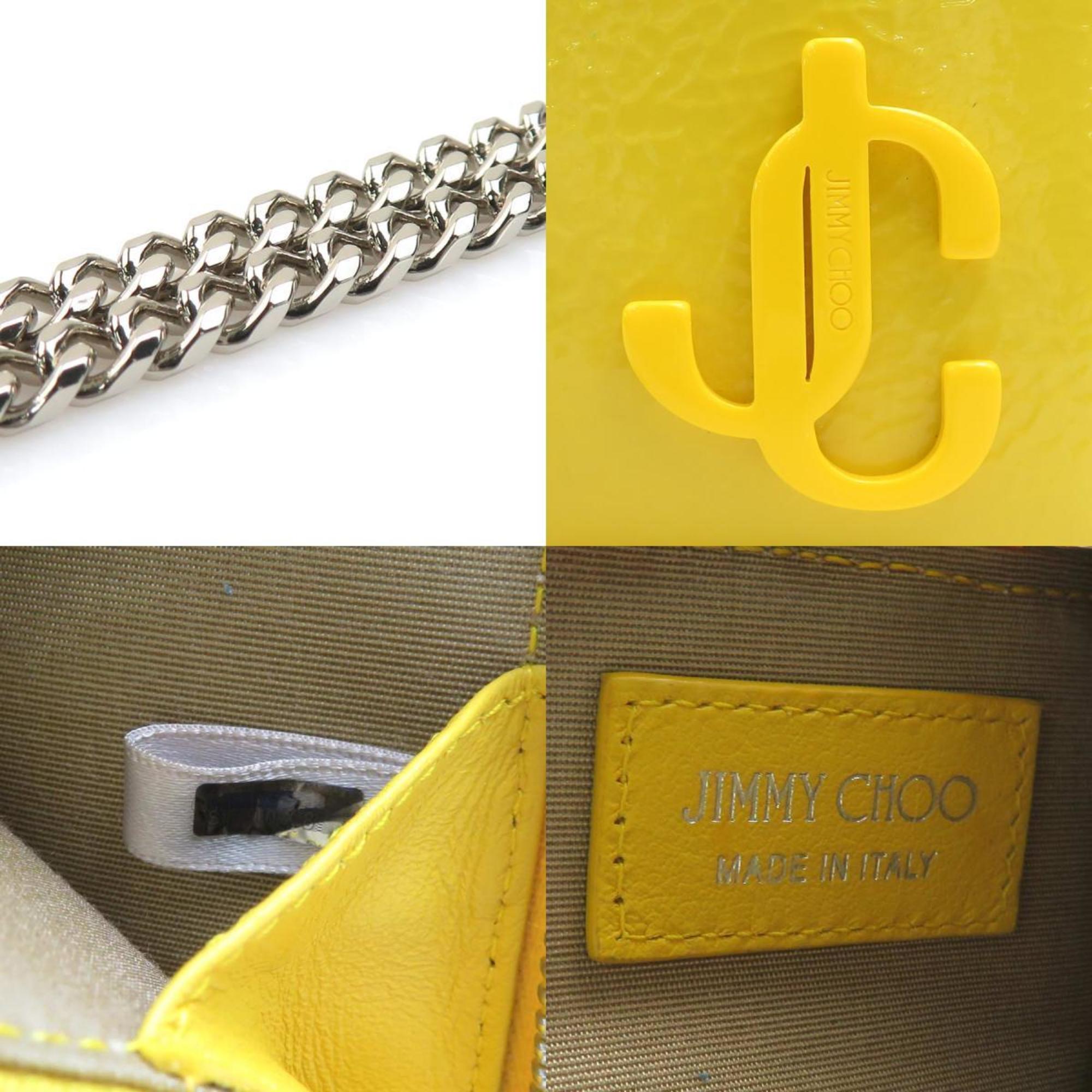 Jimmy Choo Yellow Leather Coin Purse/Coin Case (Pre-Owned)