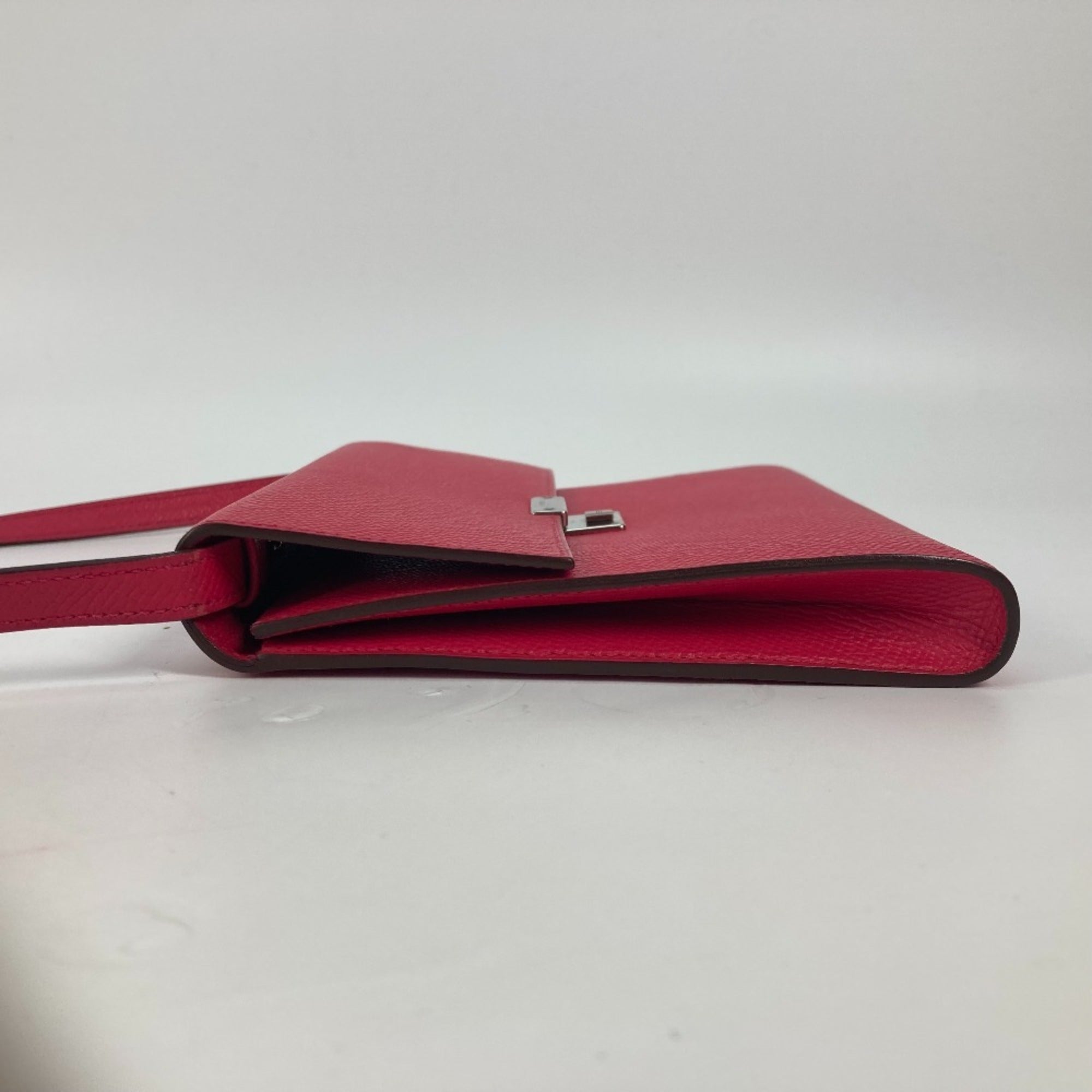 Hermes Pink Epsom Leather Pochette Shoulder Bag (Pre-Owned)
