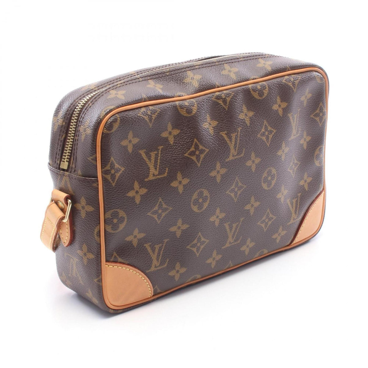 Louis Vuitton Brown Coated Canvas Pvc Monogram Leather Handbag Shoulder Bag (Pre-Owned)