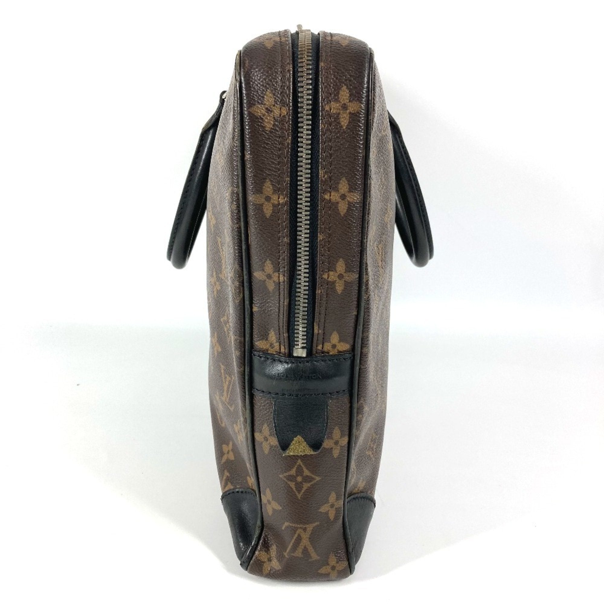 Louis Vuitton Black Brown Monogram Canvas Tote Bag (Pre-Owned)
