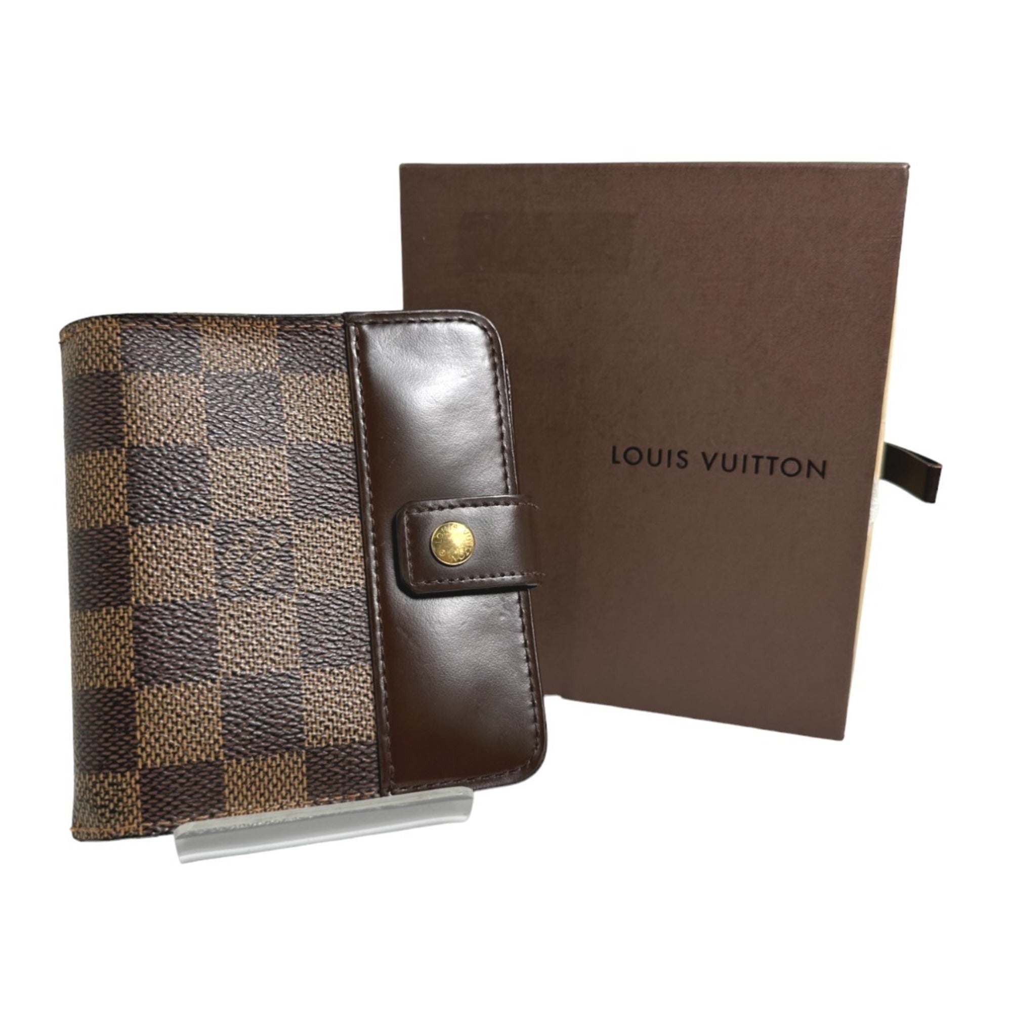 Louis Vuitton Damier Brown Damier Canvas Wallet (Bi-Fold) (Pre-Owned)