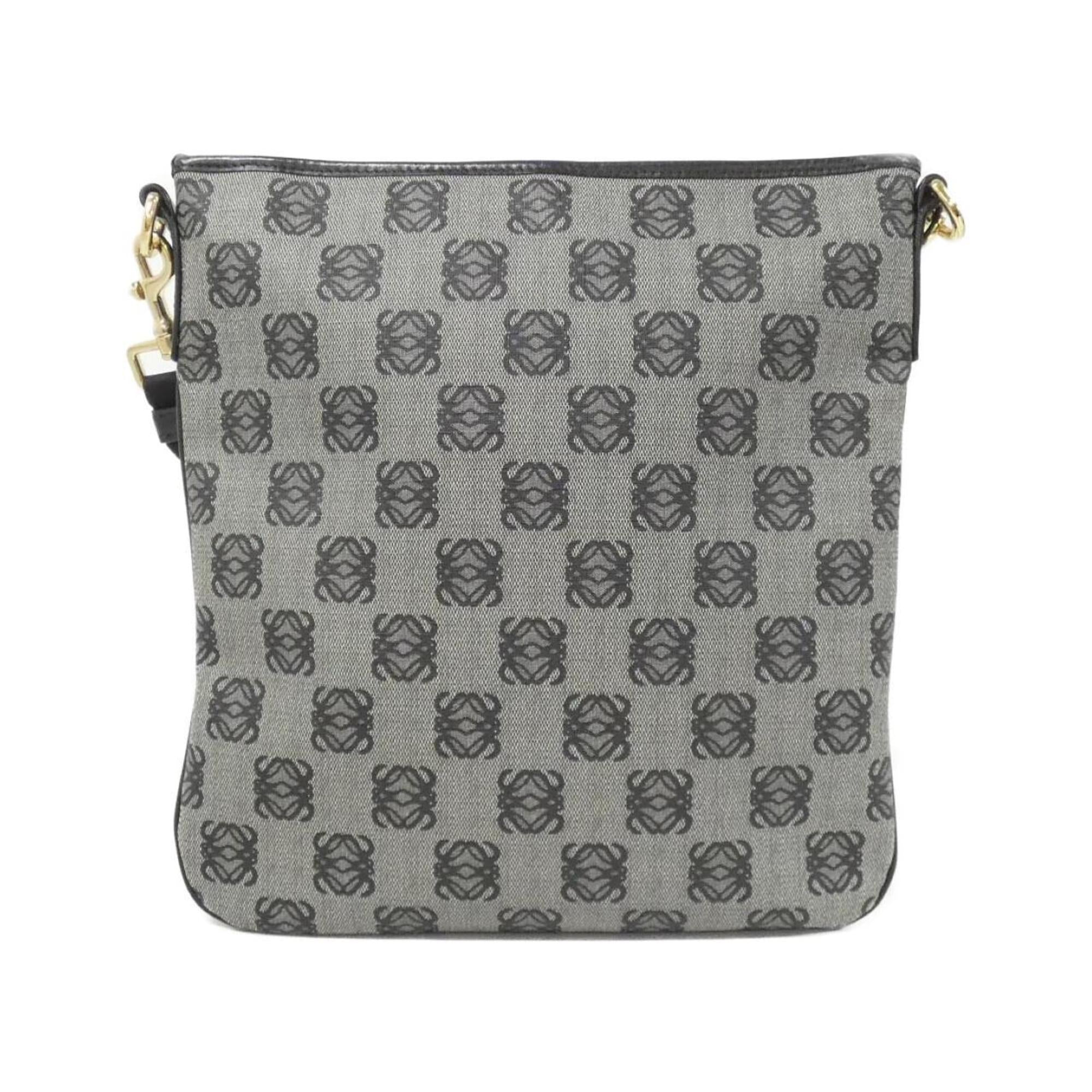 Loewe Gray Coated Canvas Shoulder Bag (Pre-Owned)