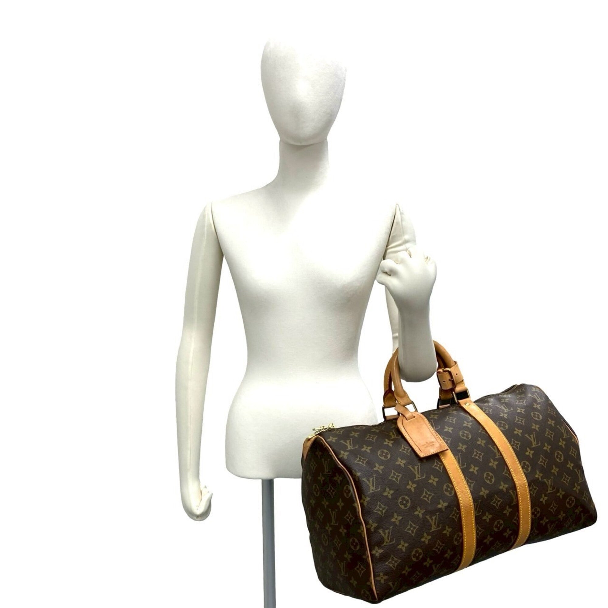 Louis Vuitton Brown Leather Pvc Boston Bag (Pre-Owned)