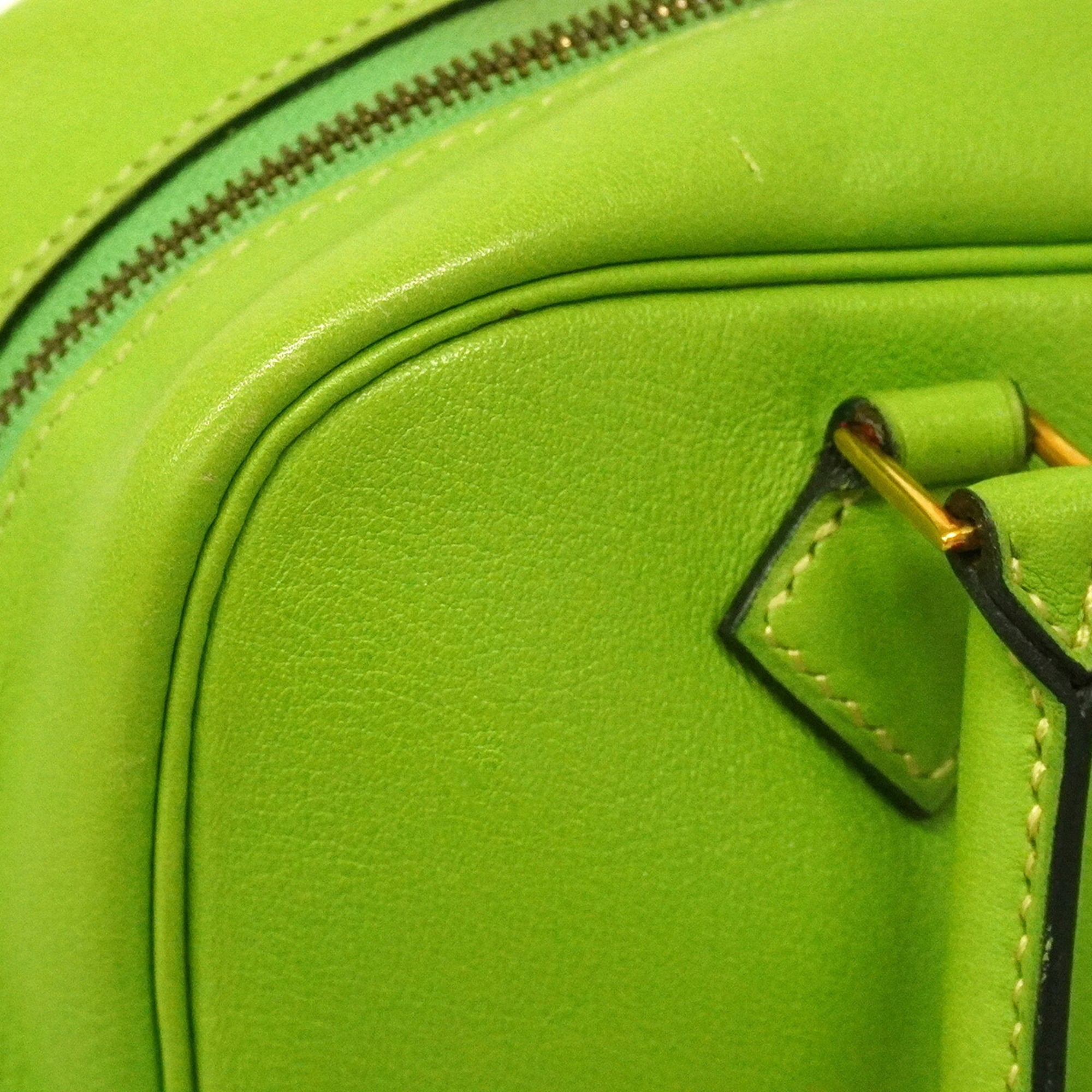 Hermes Green Gulliver Leather Handbag (Pre-Owned)