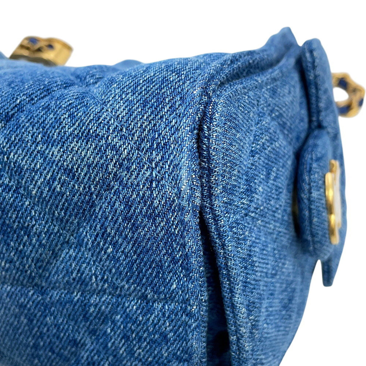 Chanel Matelasse Blue Denim Handbag Shoulder Bag (Pre-Owned)