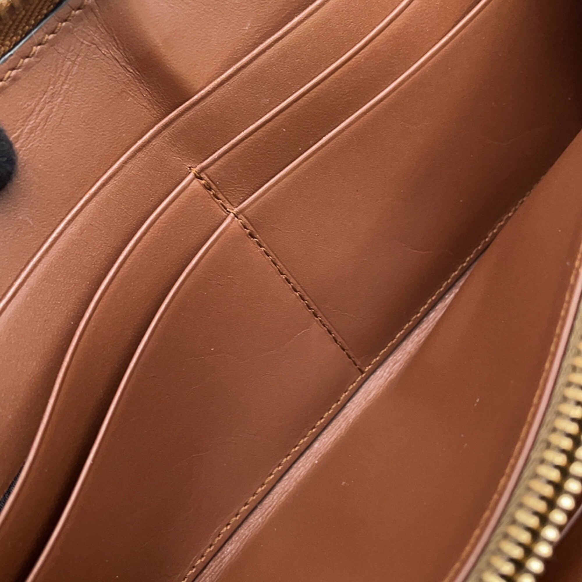 Loewe Brown Leather Long Wallet (Bi-Fold) (Pre-Owned)