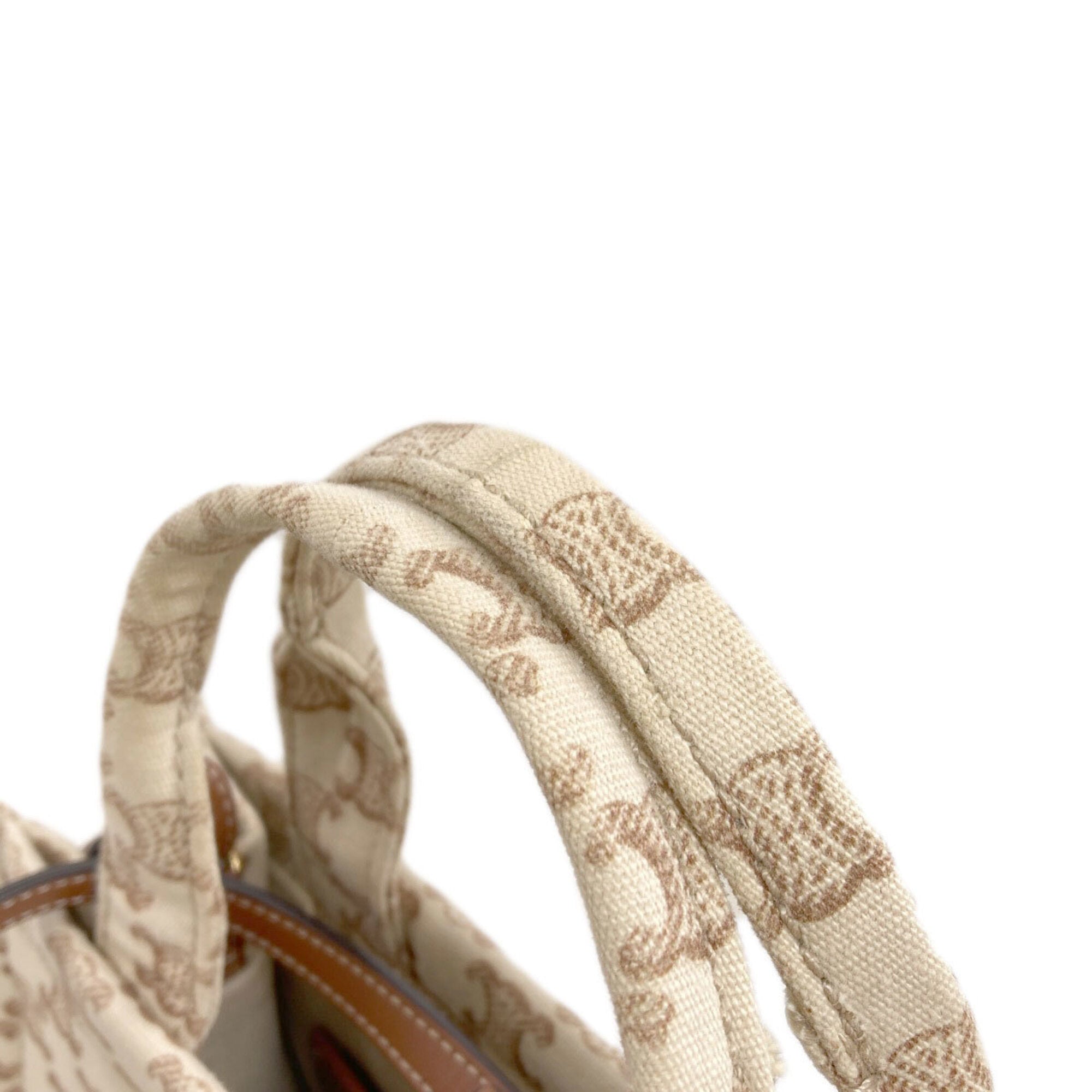 Celine Beige Canvas Handbag (Pre-Owned)