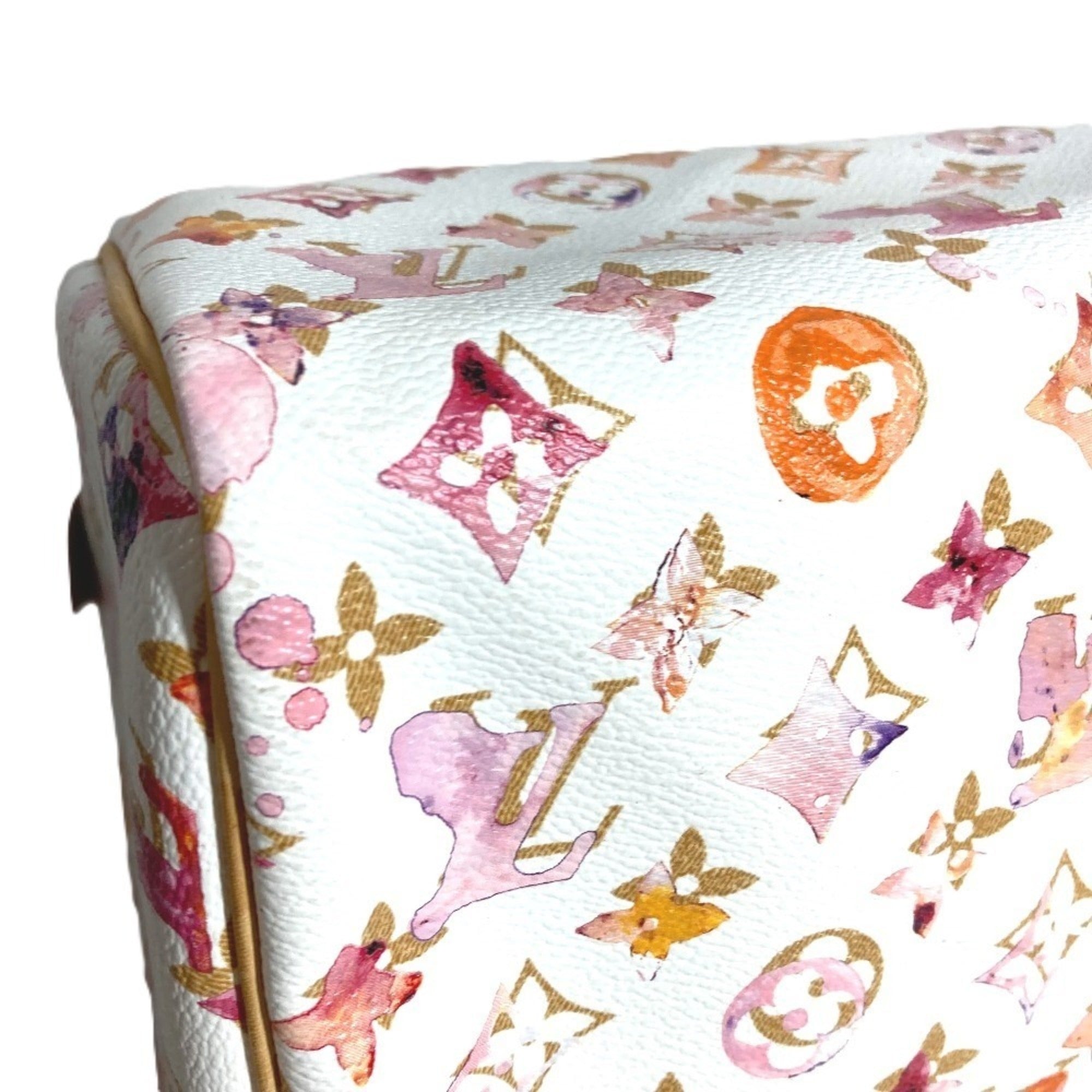 Louis Vuitton Multi-Color White Monogram Boston Bag Handbag (Pre-Owned)