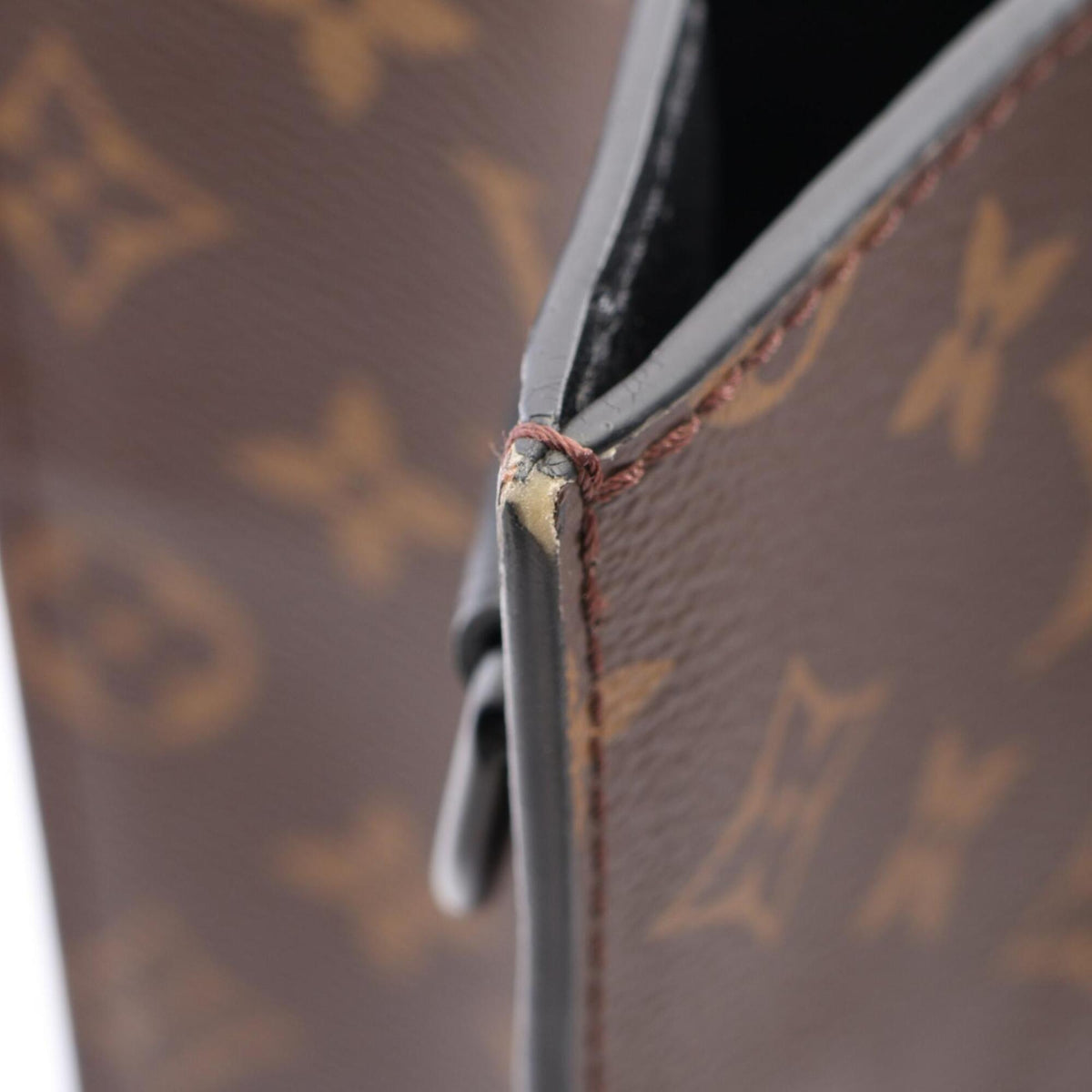 Louis Vuitton Black Brown Multi-Color Coated Canvas Leather Handbag Tote Bag (Pre-Owned)