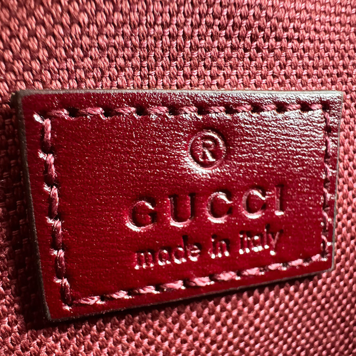 Gucci Bordeaux Leather Shoulder Bag (Pre-Owned)