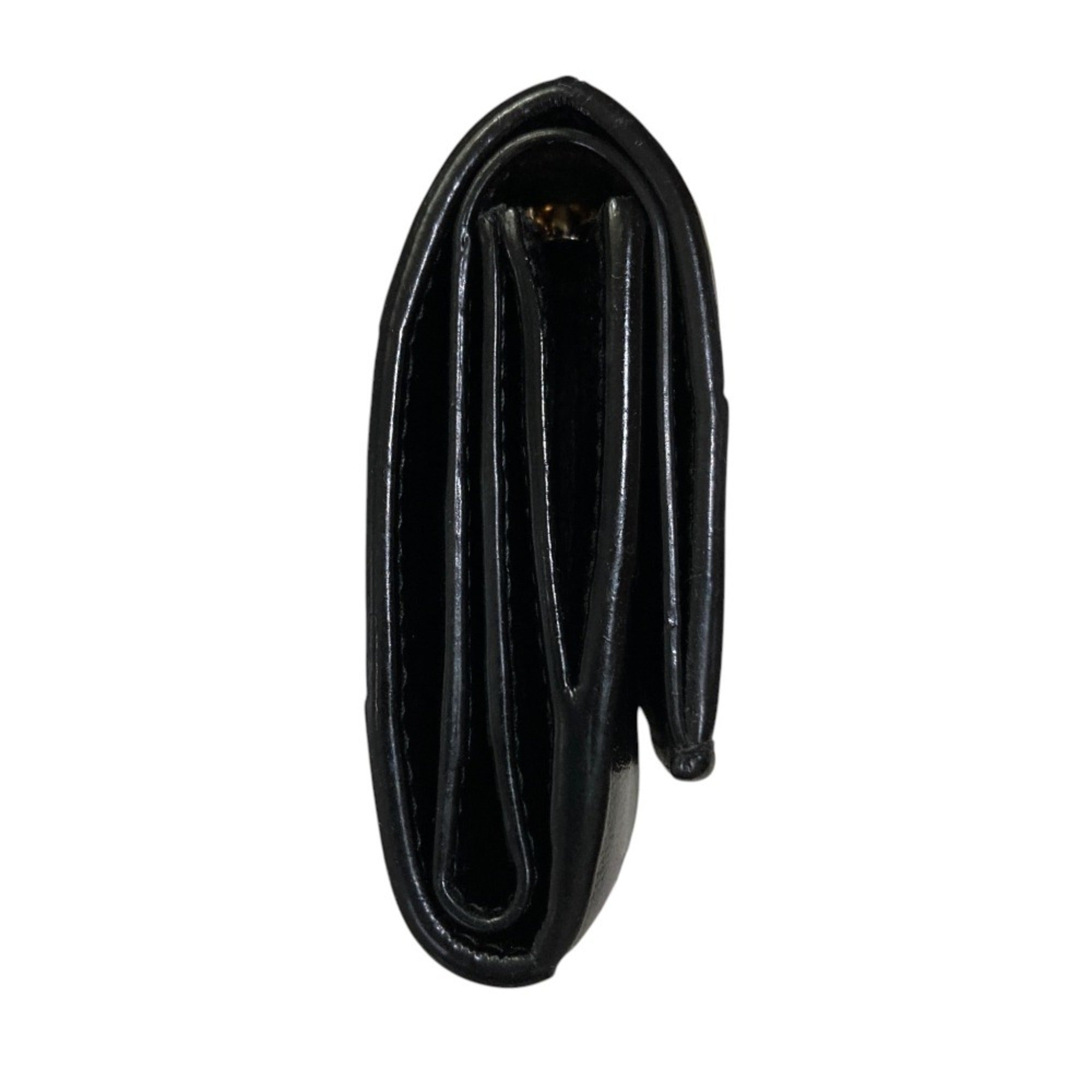 Bottega Veneta Intrecciato Black Wallet (Tri-Fold) (Pre-Owned)