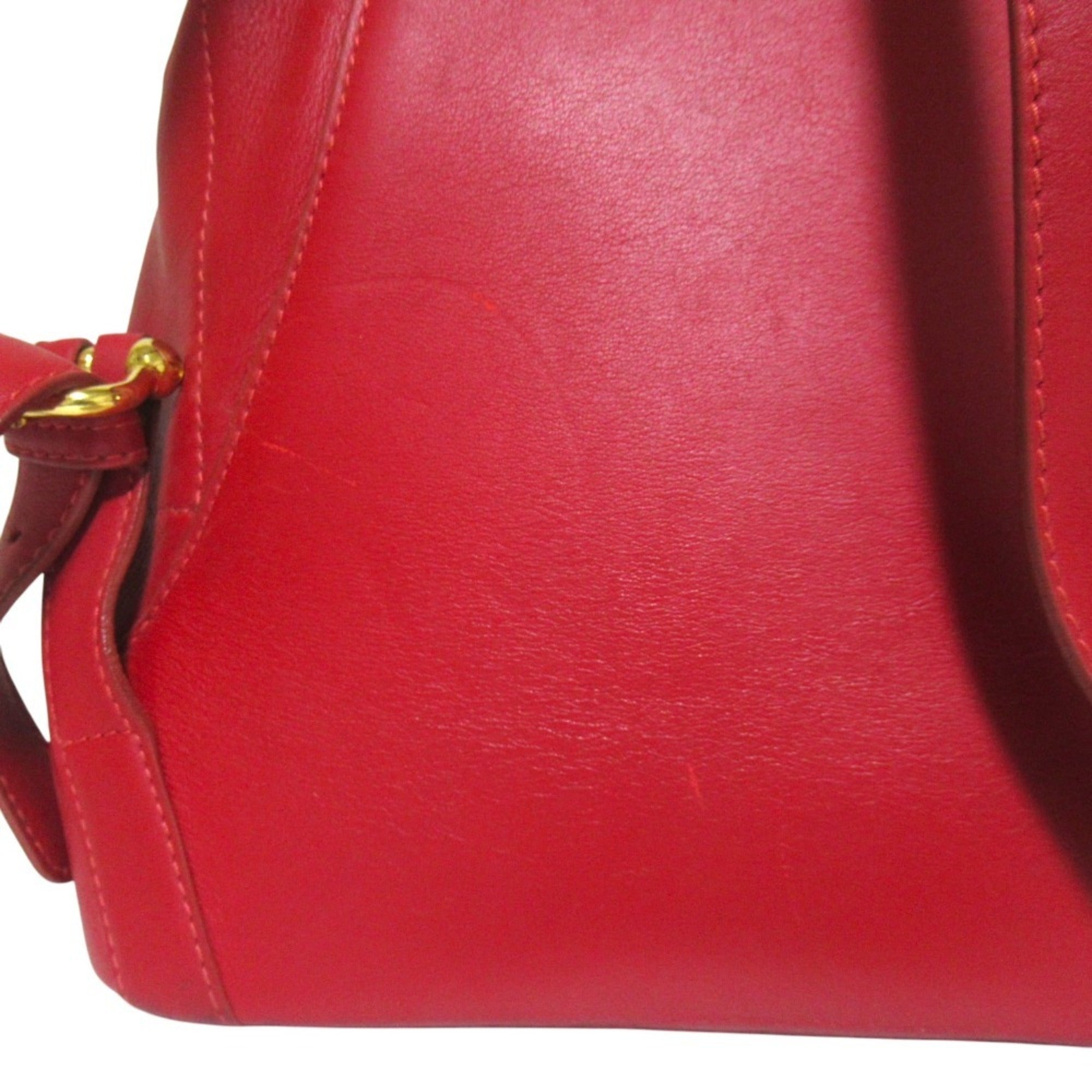 Loewe Red Color Leather Backpack (Pre-Owned)