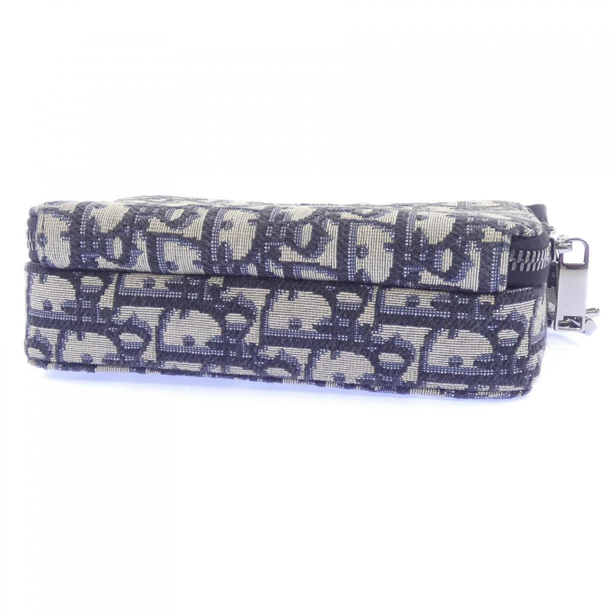 Christian Dior Beige Navy Handbag (Pre-Owned)