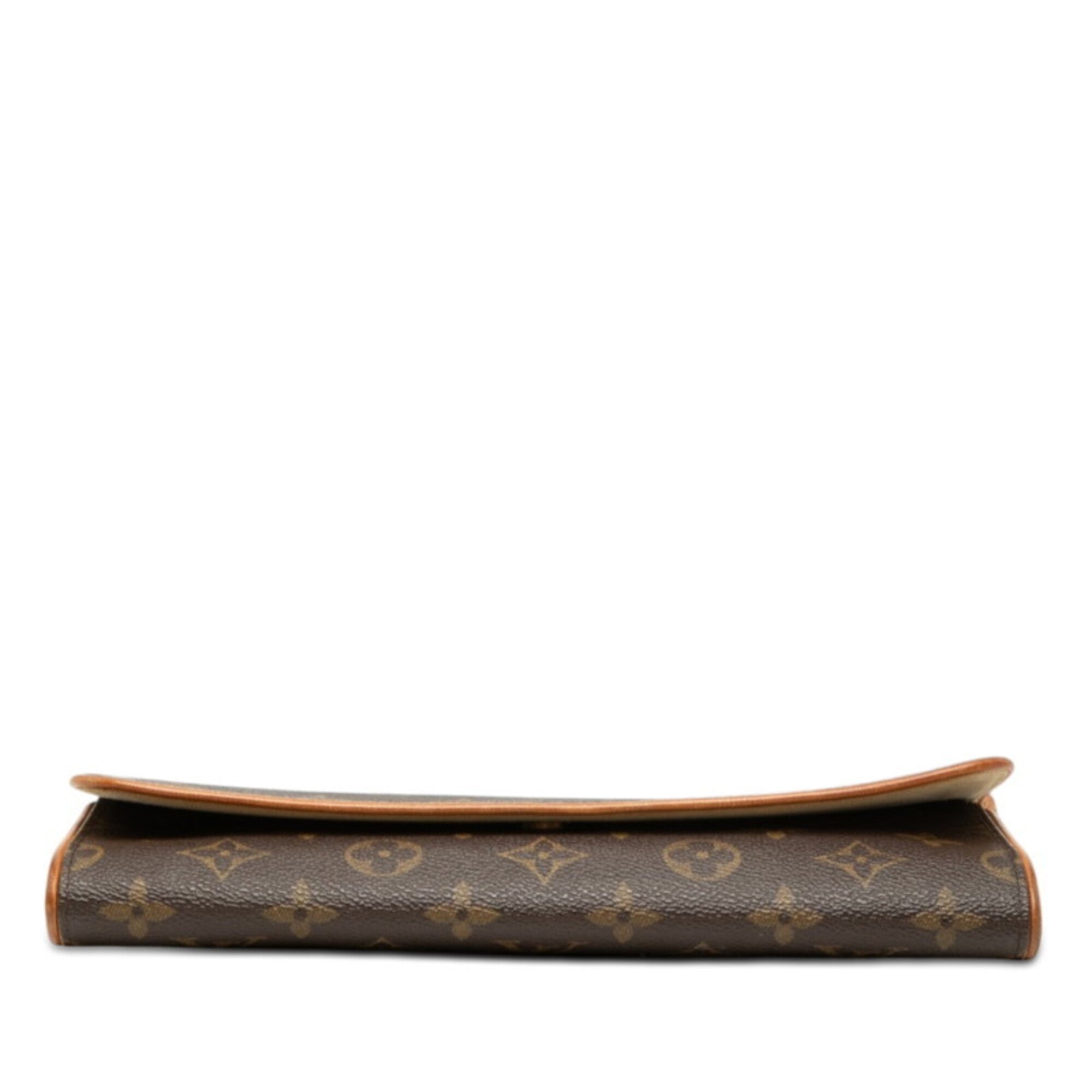 Louis Vuitton Brown Pvc Leather Pochette Shoulder Bag (Pre-Owned)