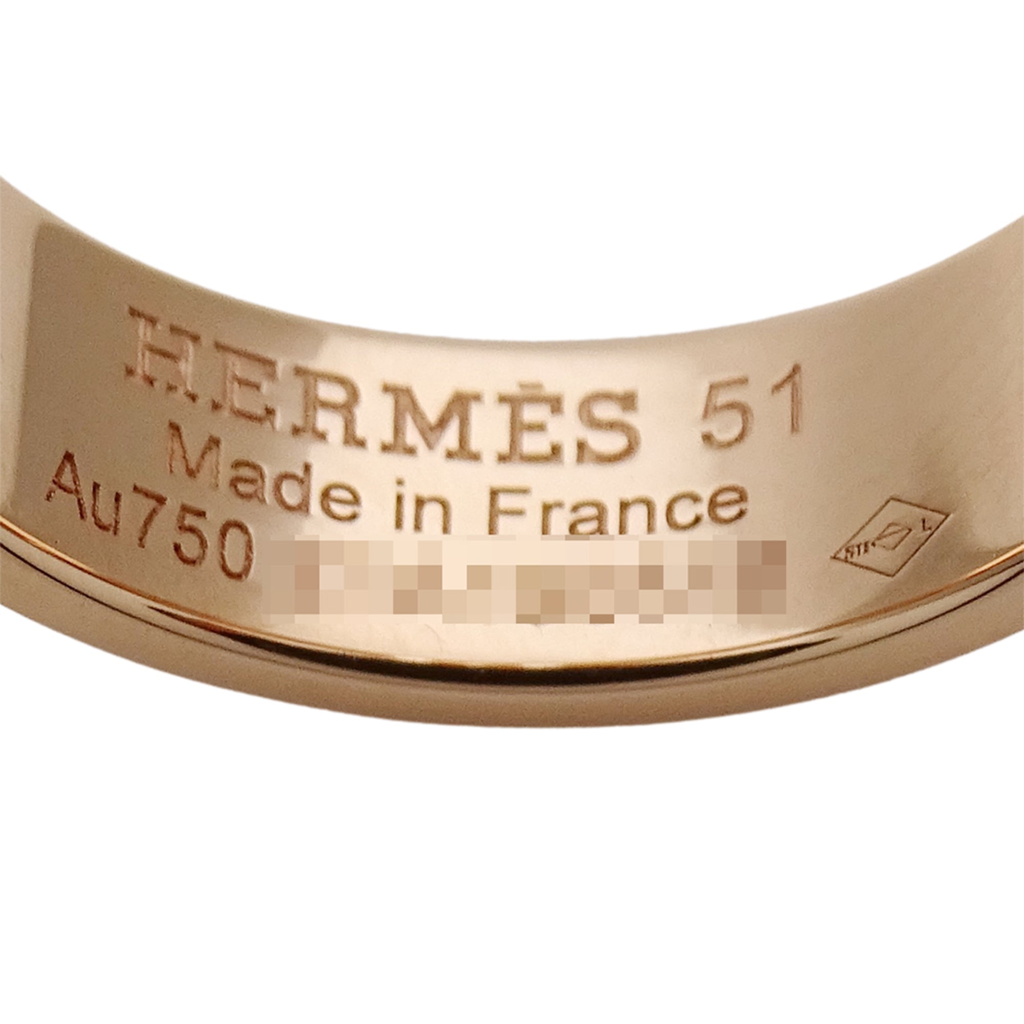 Hermes Pink Gold Pink Gold (18K) Band Ring (Pre-Owned)