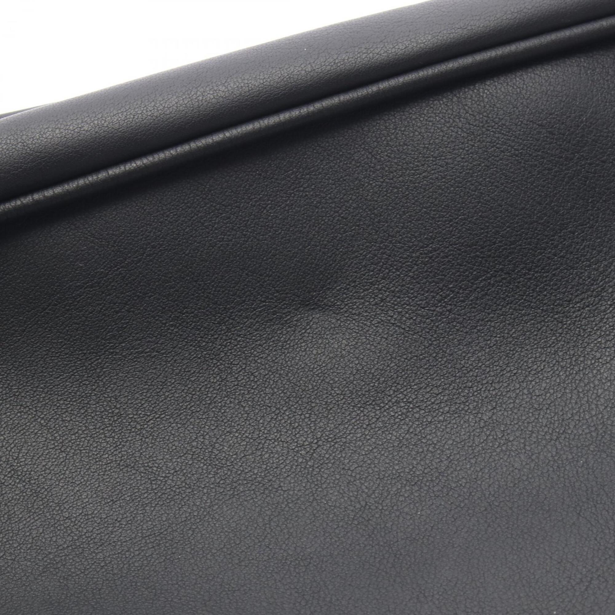 Loewe Black Leather Clutch Bag Handbag (Pre-Owned)