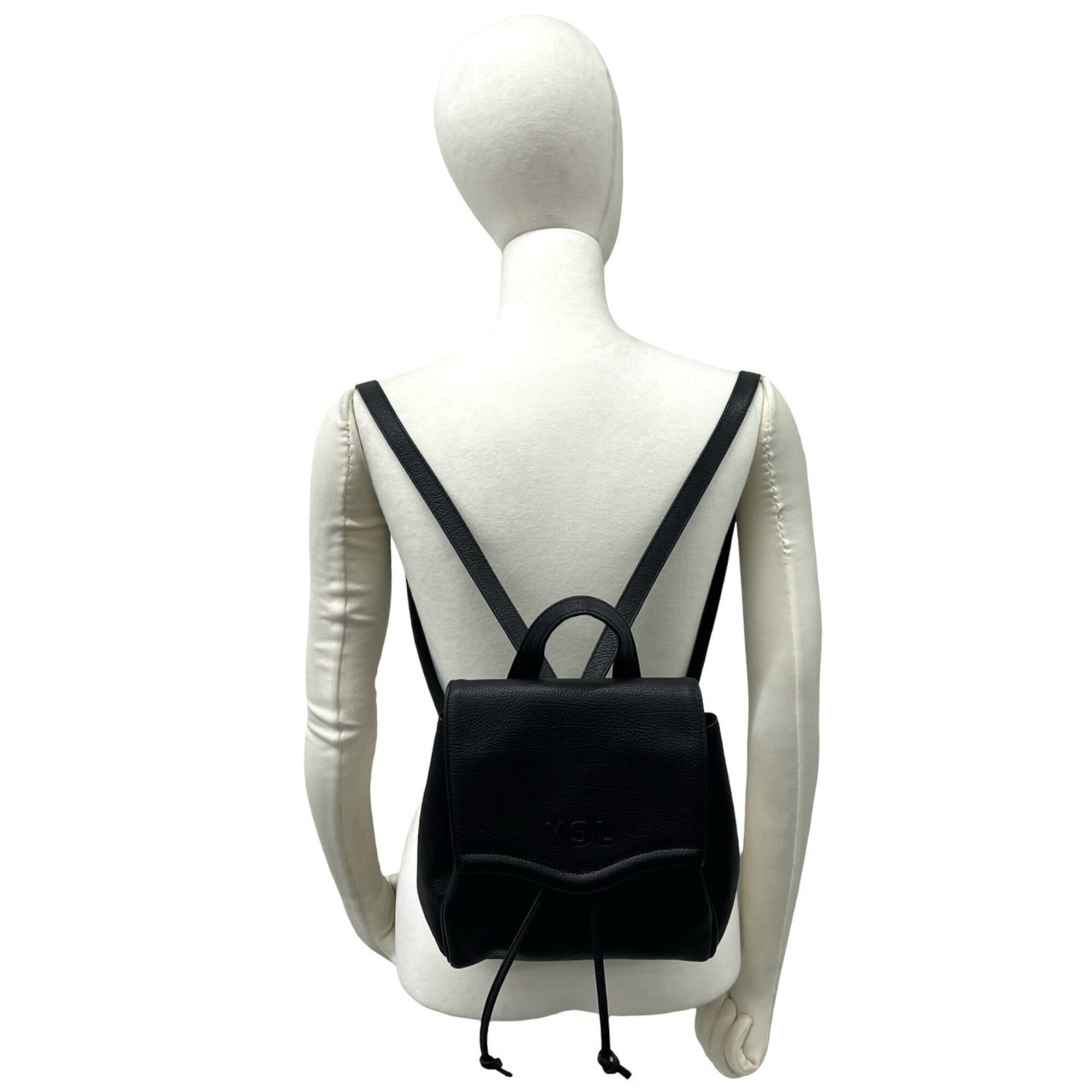 Yves Saint Laurent Black Leather Backpack (Pre-Owned)