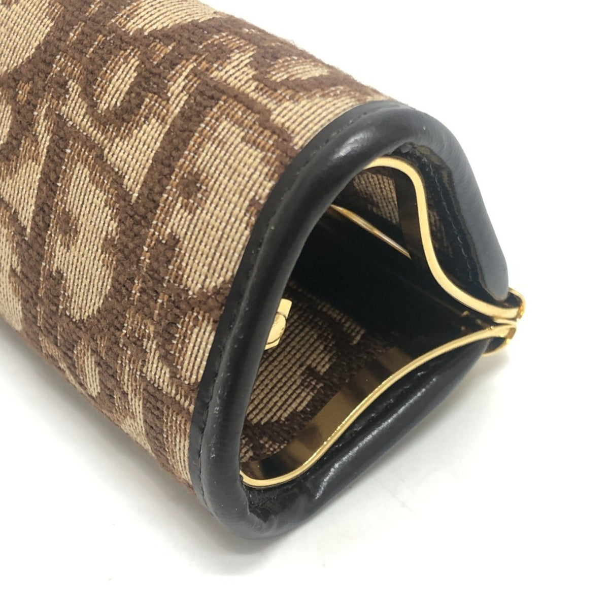 Christian Dior Brown Canvas Coin Purse/Coin Case (Pre-Owned)