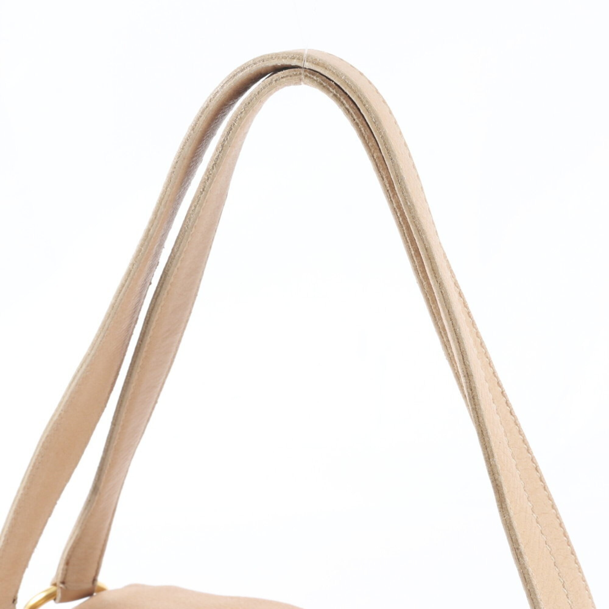 Prada Beige Leather Handbag Tote Bag (Pre-Owned)