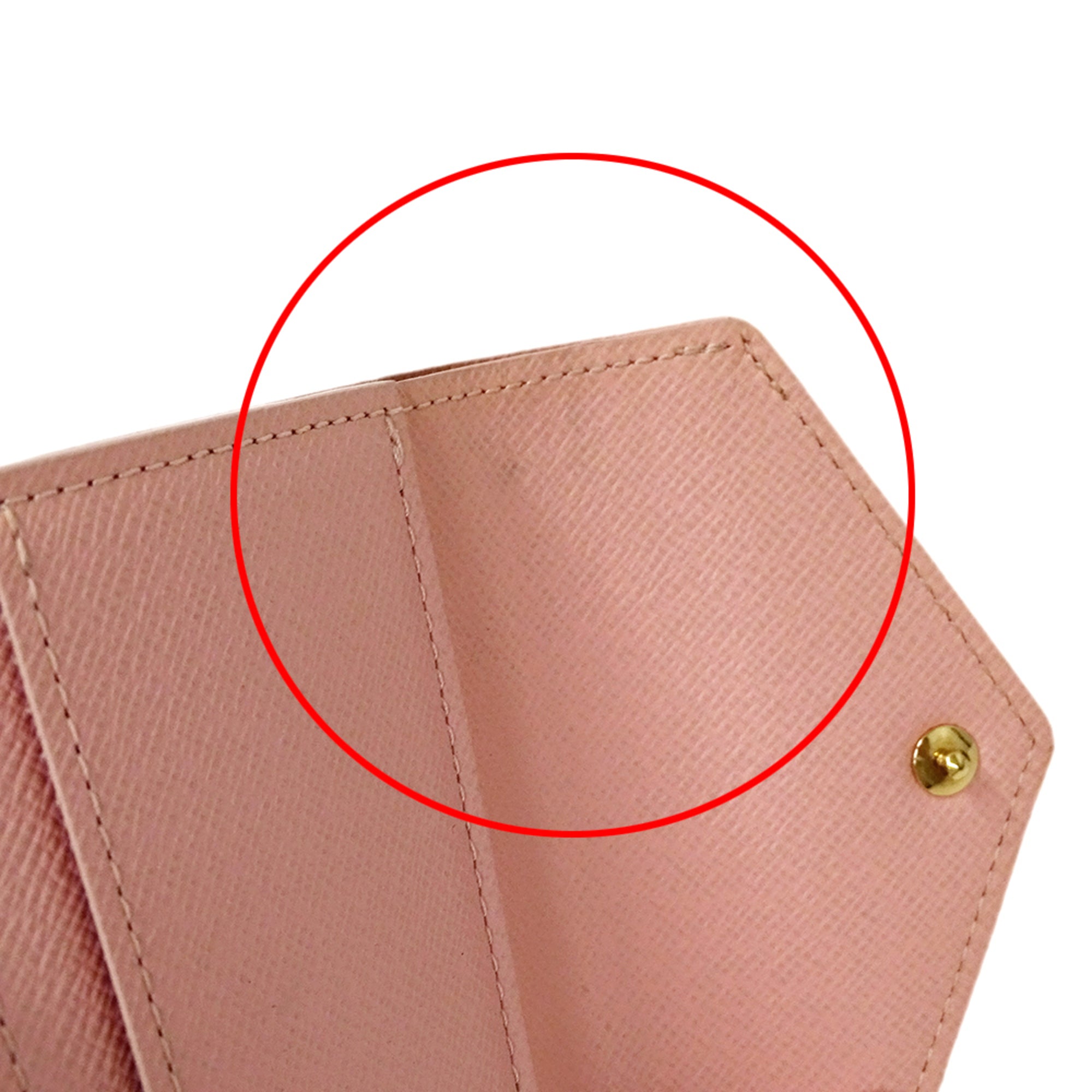 Louis Vuitton Ivory Rose Ballerine Damier Azur Wallet (Tri-Fold) (Pre-Owned)