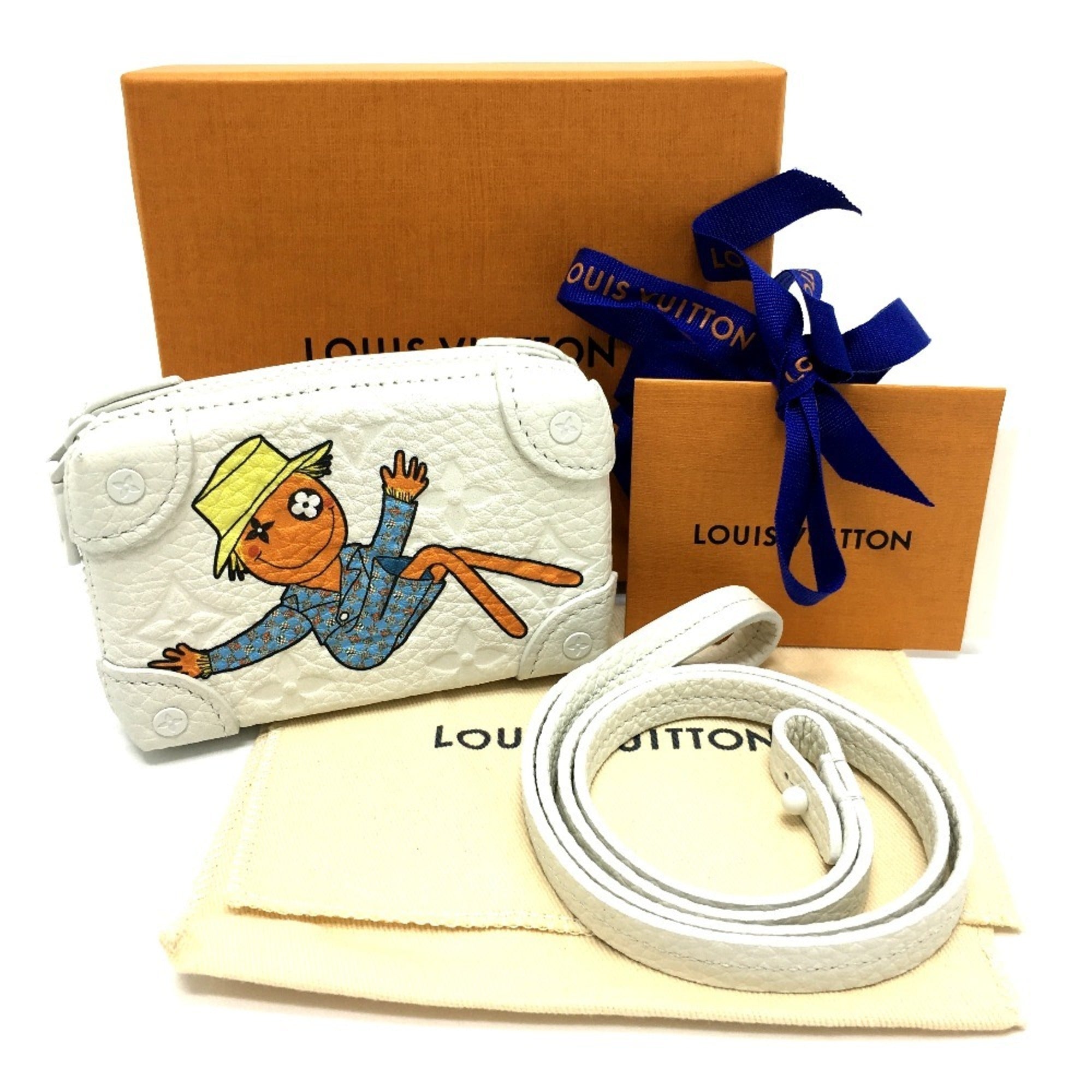 Louis Vuitton Monogram White Leather Coin Purse/Coin Case (Pre-Owned)