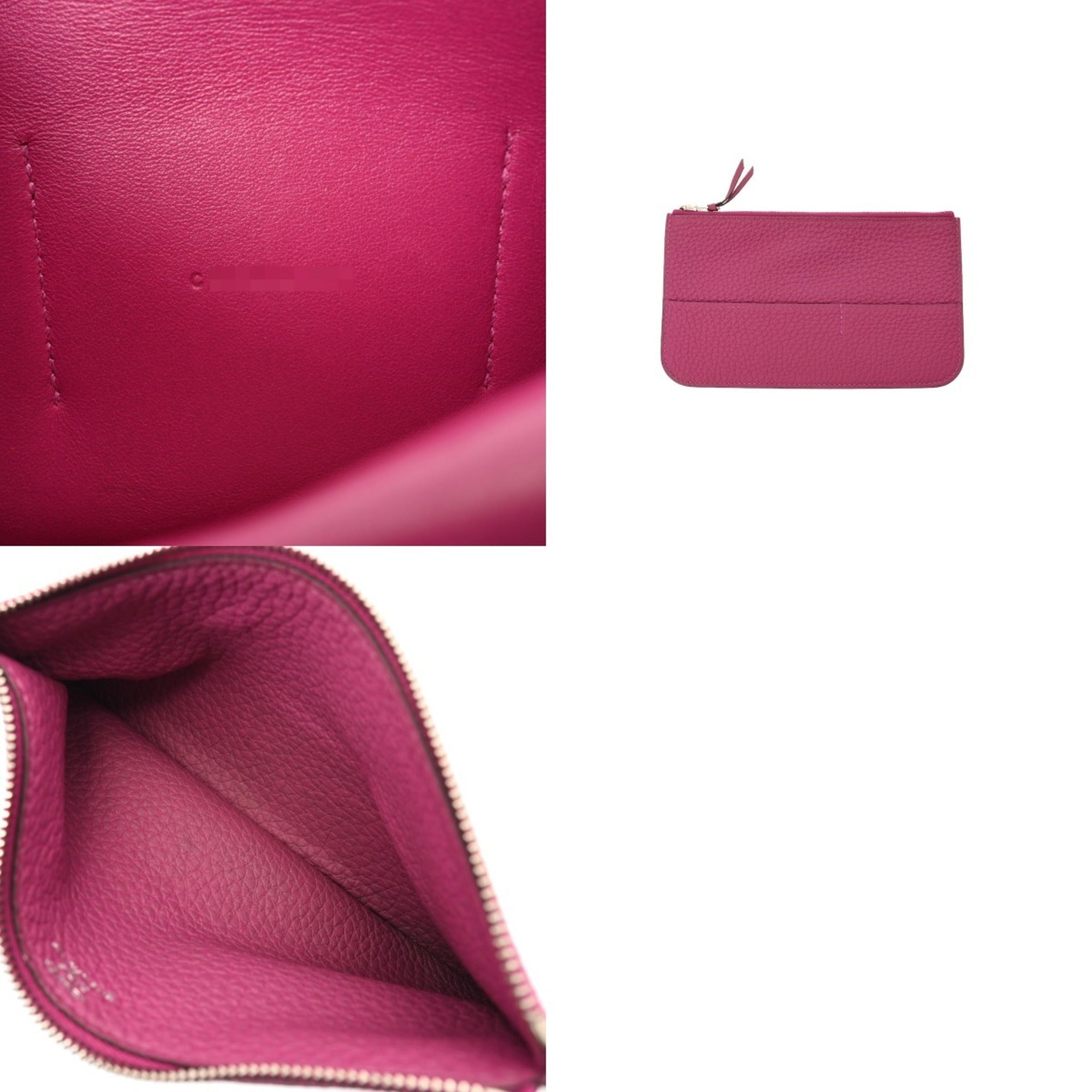 Hermes Dogon Rose Purple Chevre Leather Long Wallet (Bi-Fold) (Pre-Owned)
