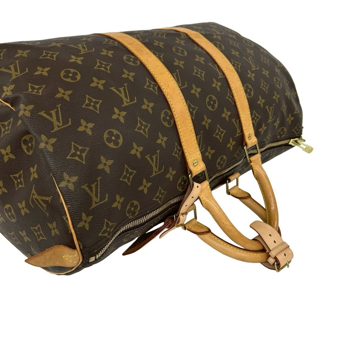 Louis Vuitton Brown Leather Pvc Boston Bag Handbag (Pre-Owned)