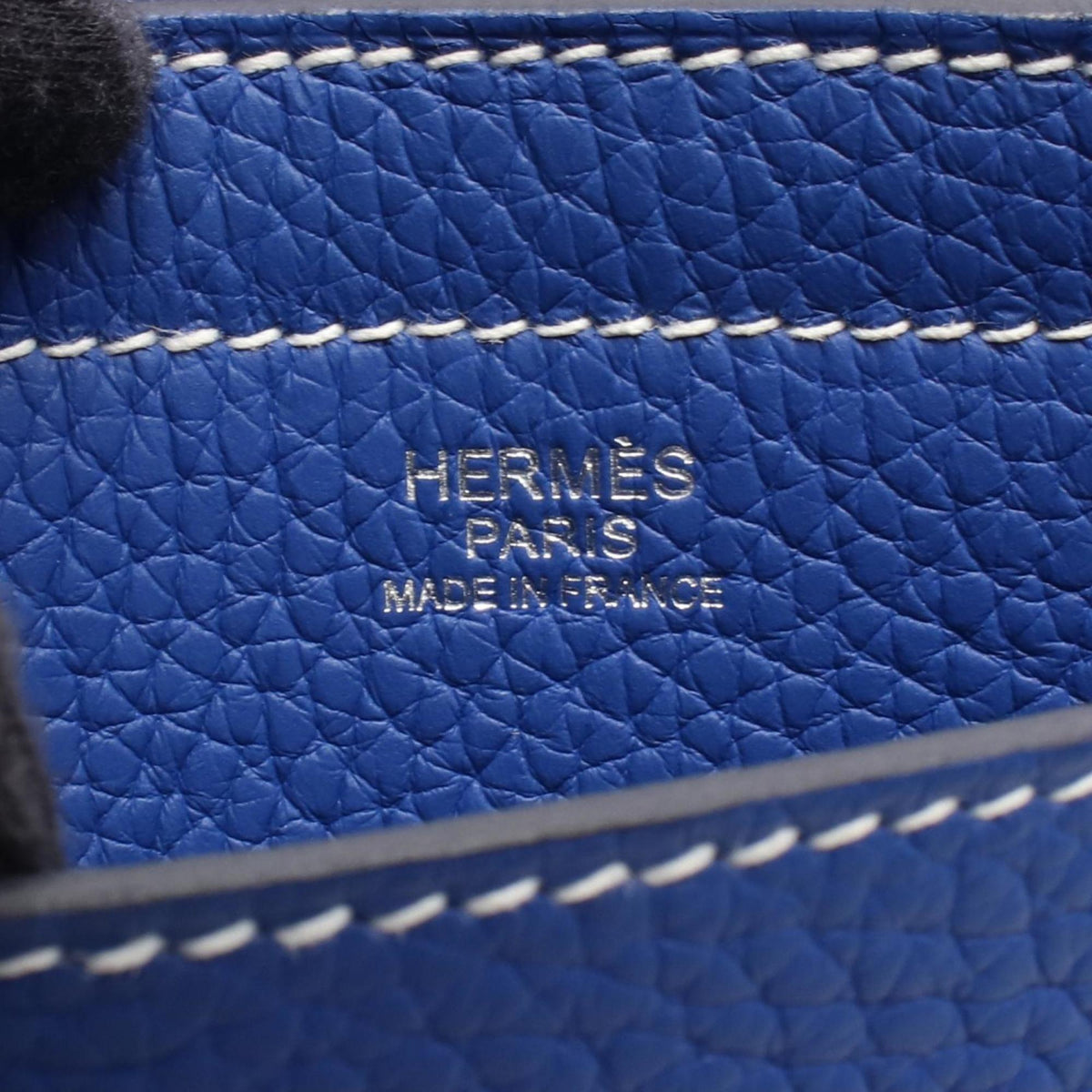 Hermes Blue Taurillon Clemence Leather Tote Bag (Pre-Owned)