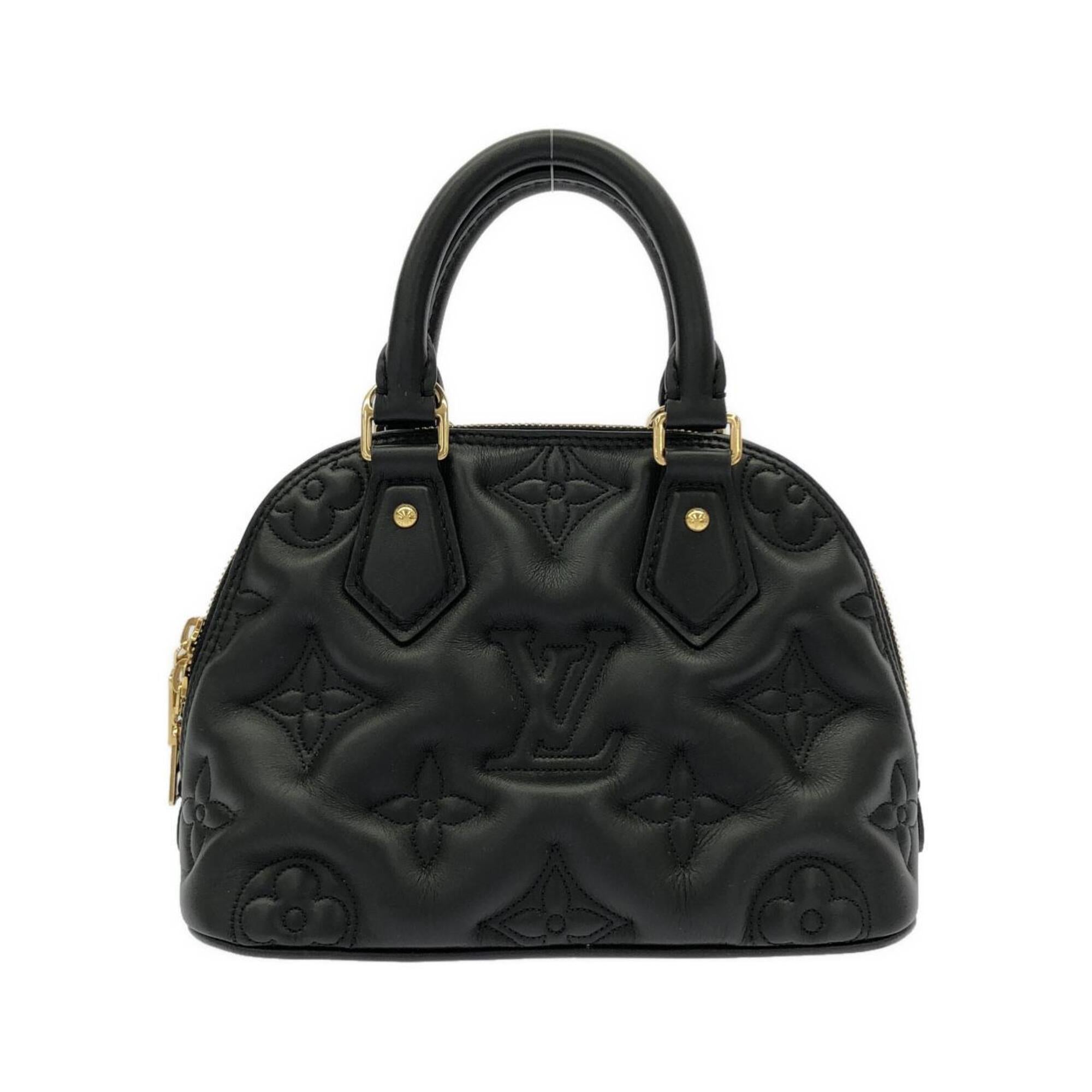 Louis Vuitton Black Leather Handbag (Pre-Owned)