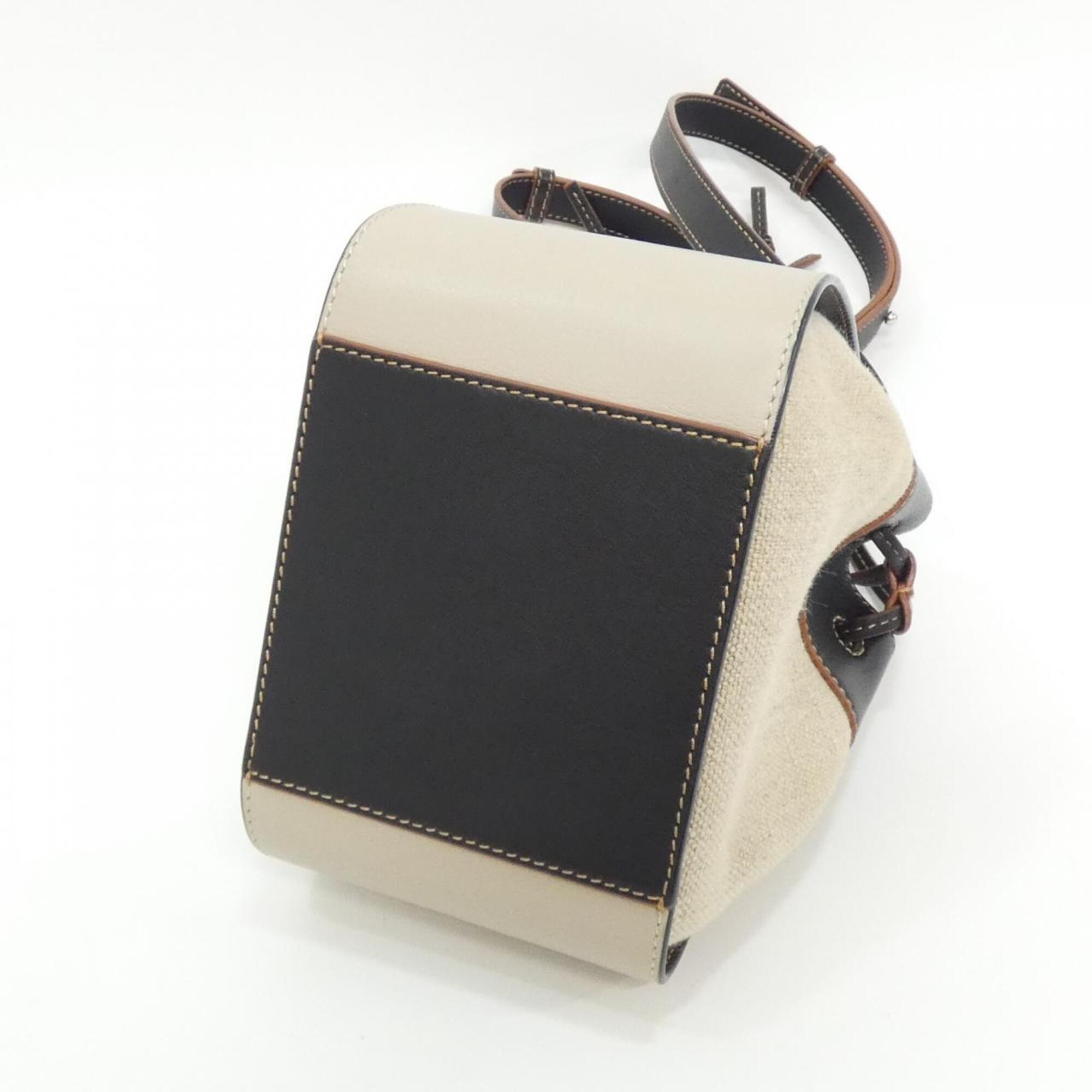 Loewe Hammock Black Linen Shoulder Bag (Pre-Owned)