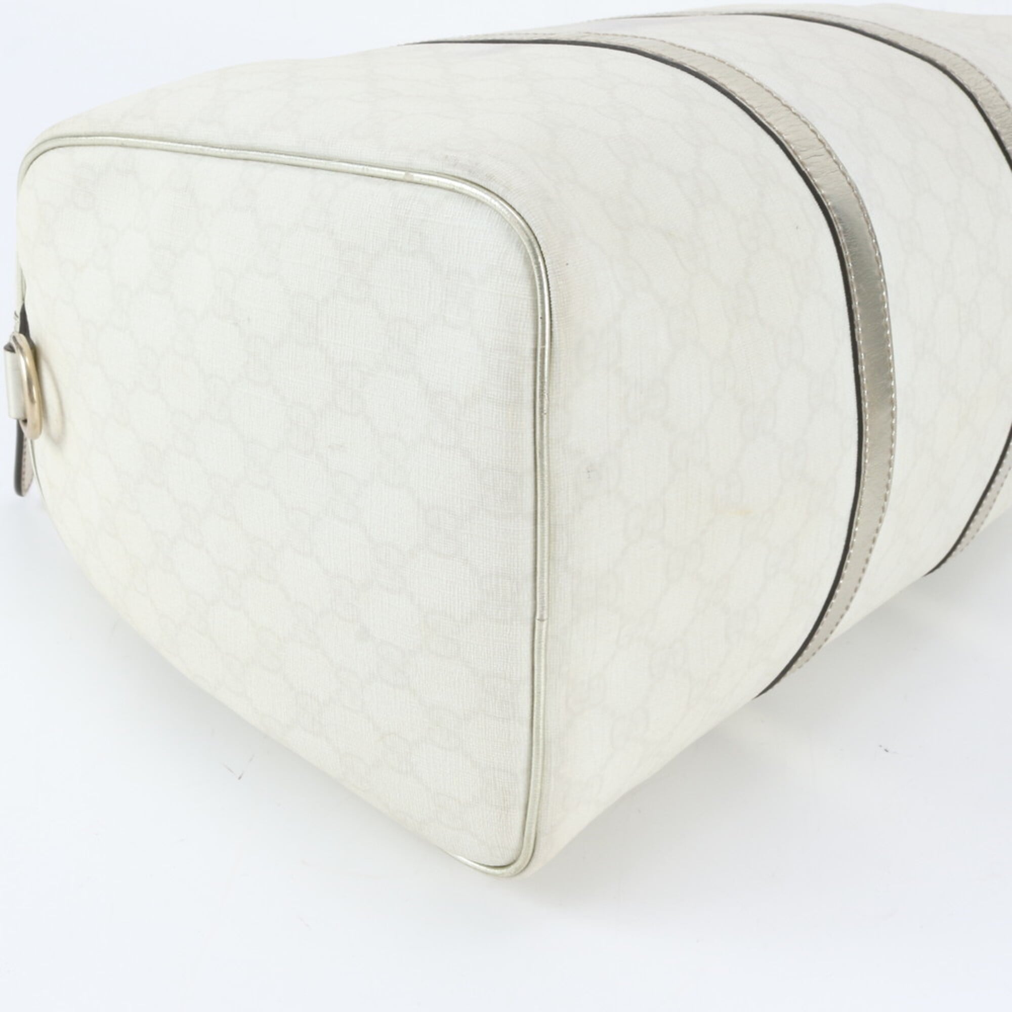 Gucci Gold White Gg Supreme Handbag (Pre-Owned)