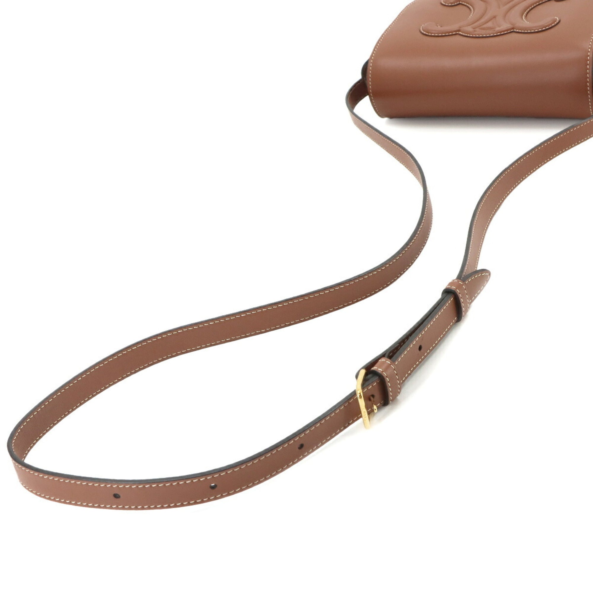 Celine Brown Leather Shoulder Bag (Pre-Owned)