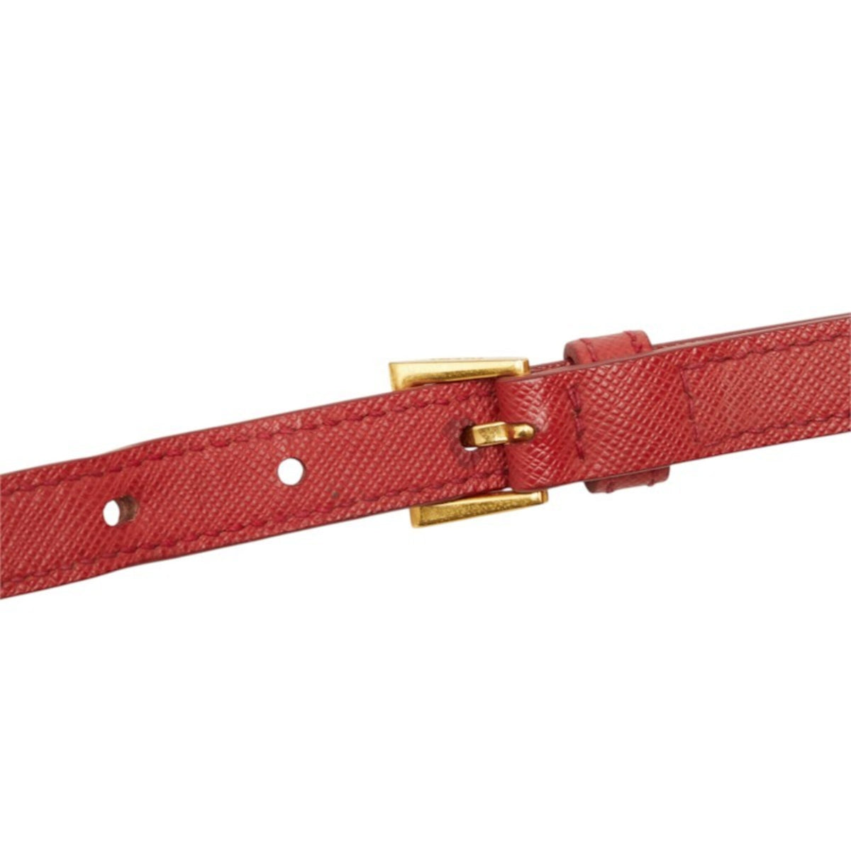 Prada Saffiano Red Color Leather Handbag Shoulder Bag (Pre-Owned)