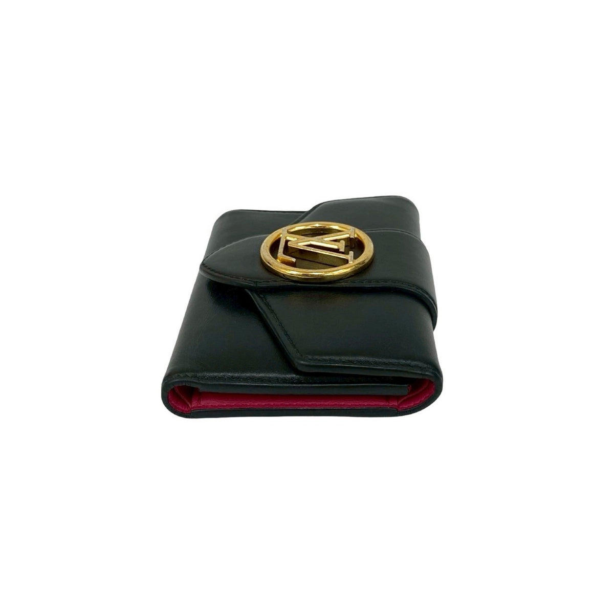Louis Vuitton Black Pink Leather Wallet (Tri-Fold) (Pre-Owned)