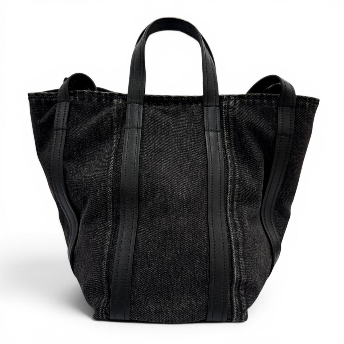 Balenciaga Black Leather Handbag Shoulder Bag (Pre-Owned)