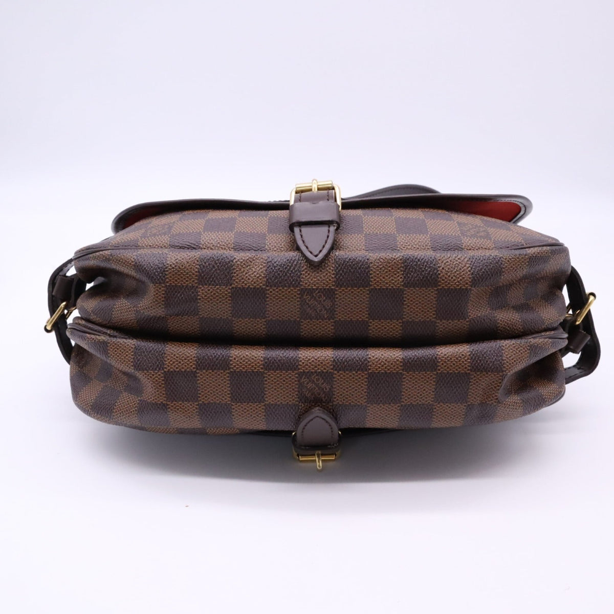 Louis Vuitton Beige Brown Coated Canvas Leather Shoulder Bag (Pre-Owned)