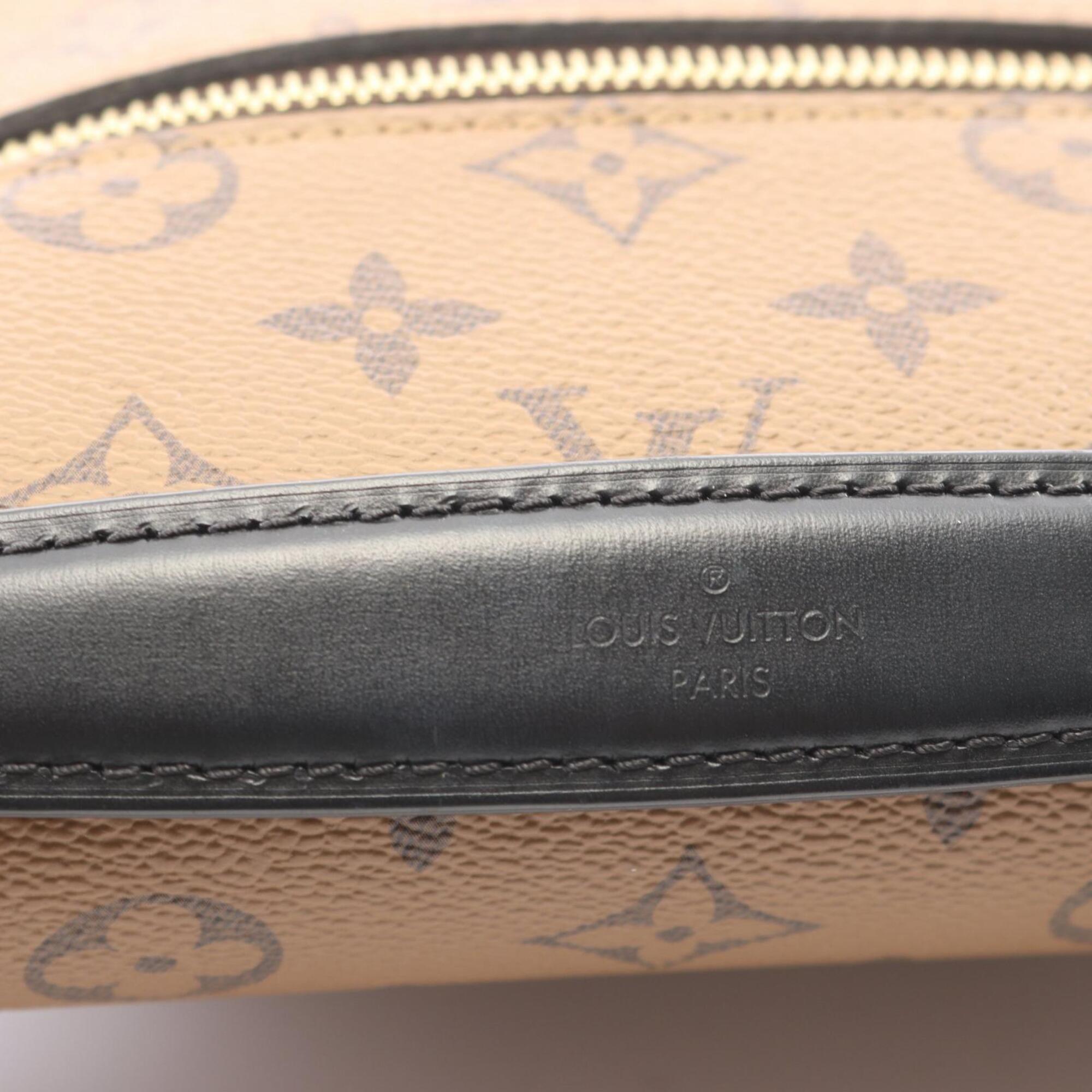 Louis Vuitton Black Brown Coated Canvas Pvc Monogram Reverse Leather Handbag Pochette (Pre-Owned)