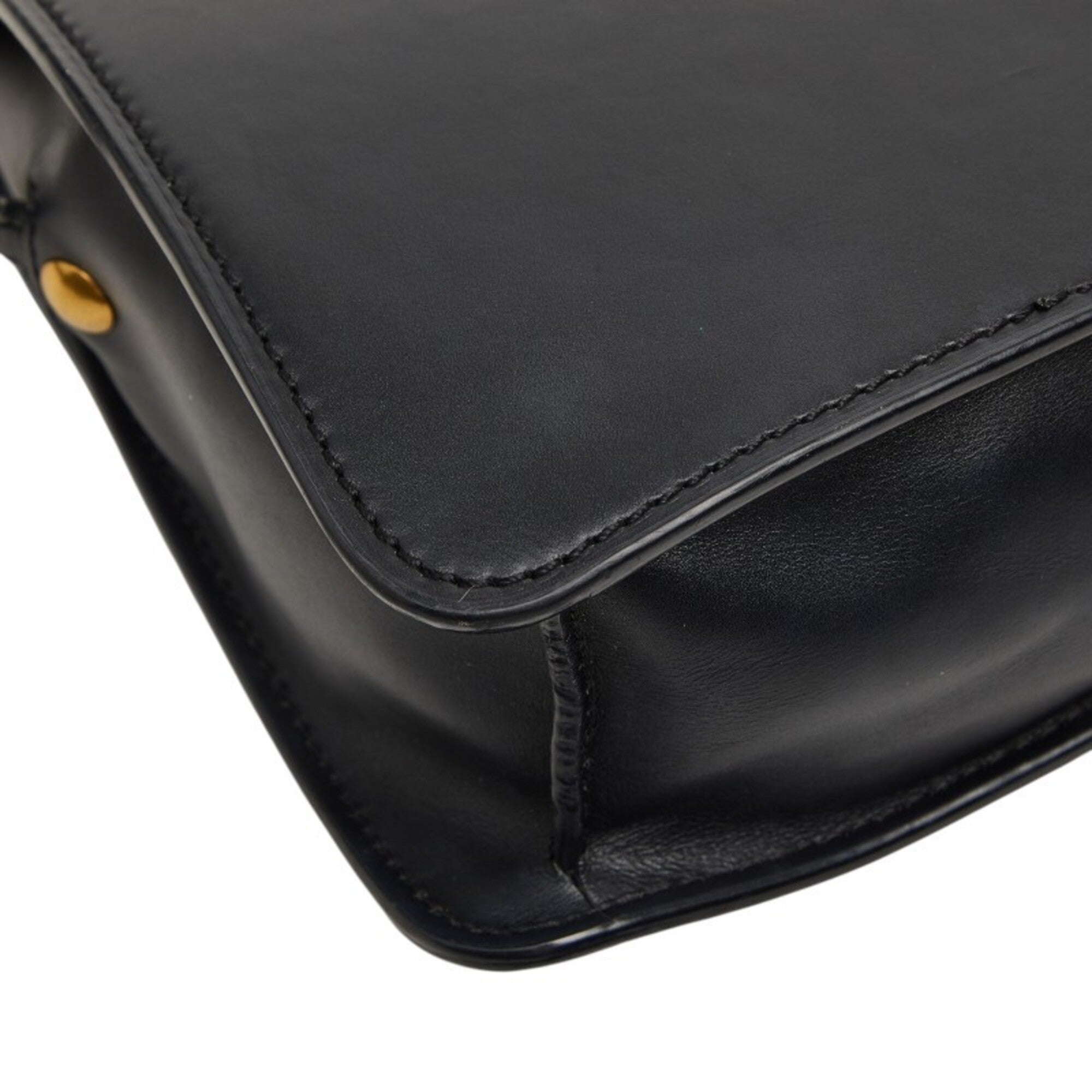Saint Laurent Black Leather Shoulder Bag (Pre-Owned)