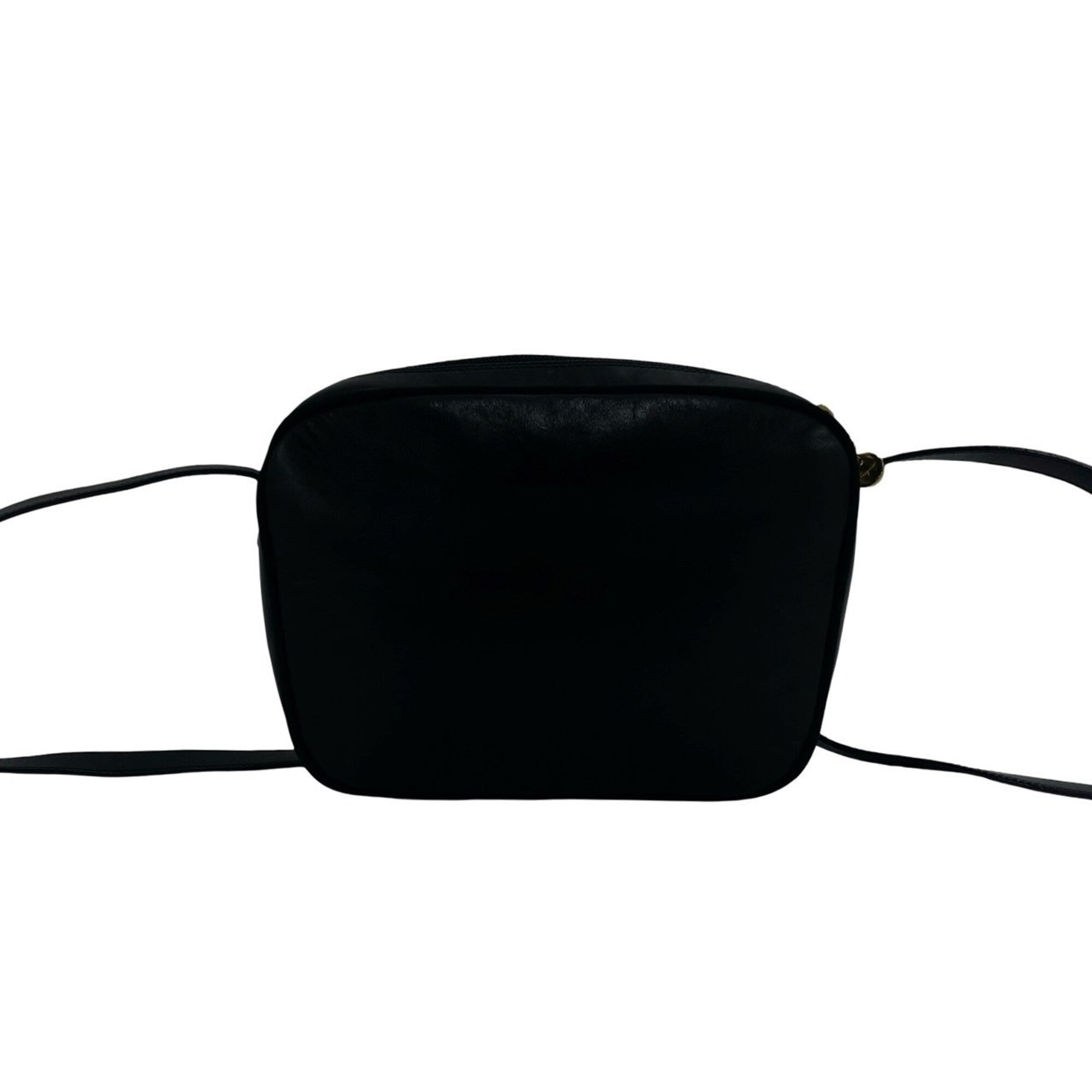 Salvatore Ferragamo Black Leather Pochette Shoulder Bag (Pre-Owned)